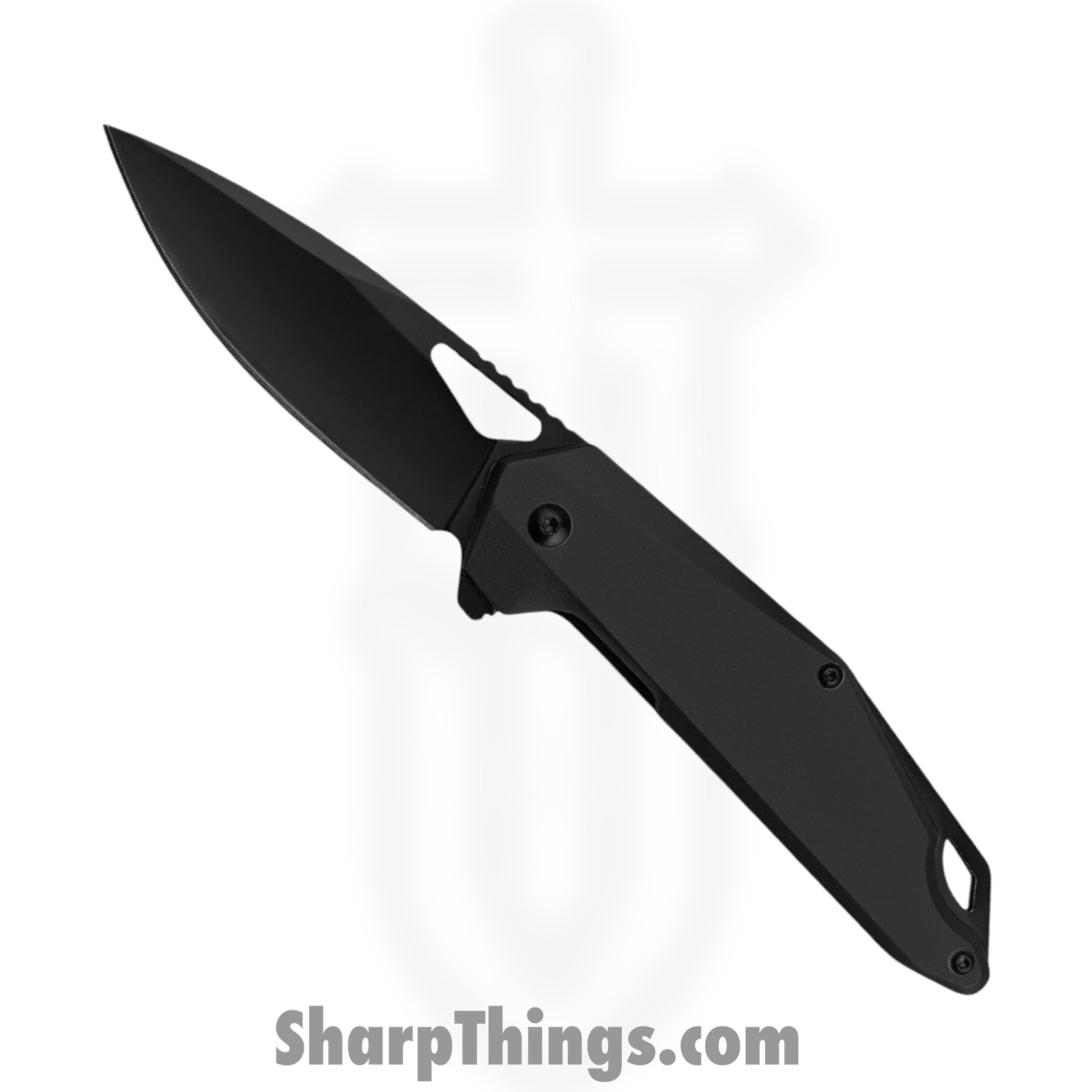 MTech - MT-A2038BK - Spring Assisted Folding Knife - Assisted Open Knife - Stainless Steel Satin Drop Point - Aluminum - Black