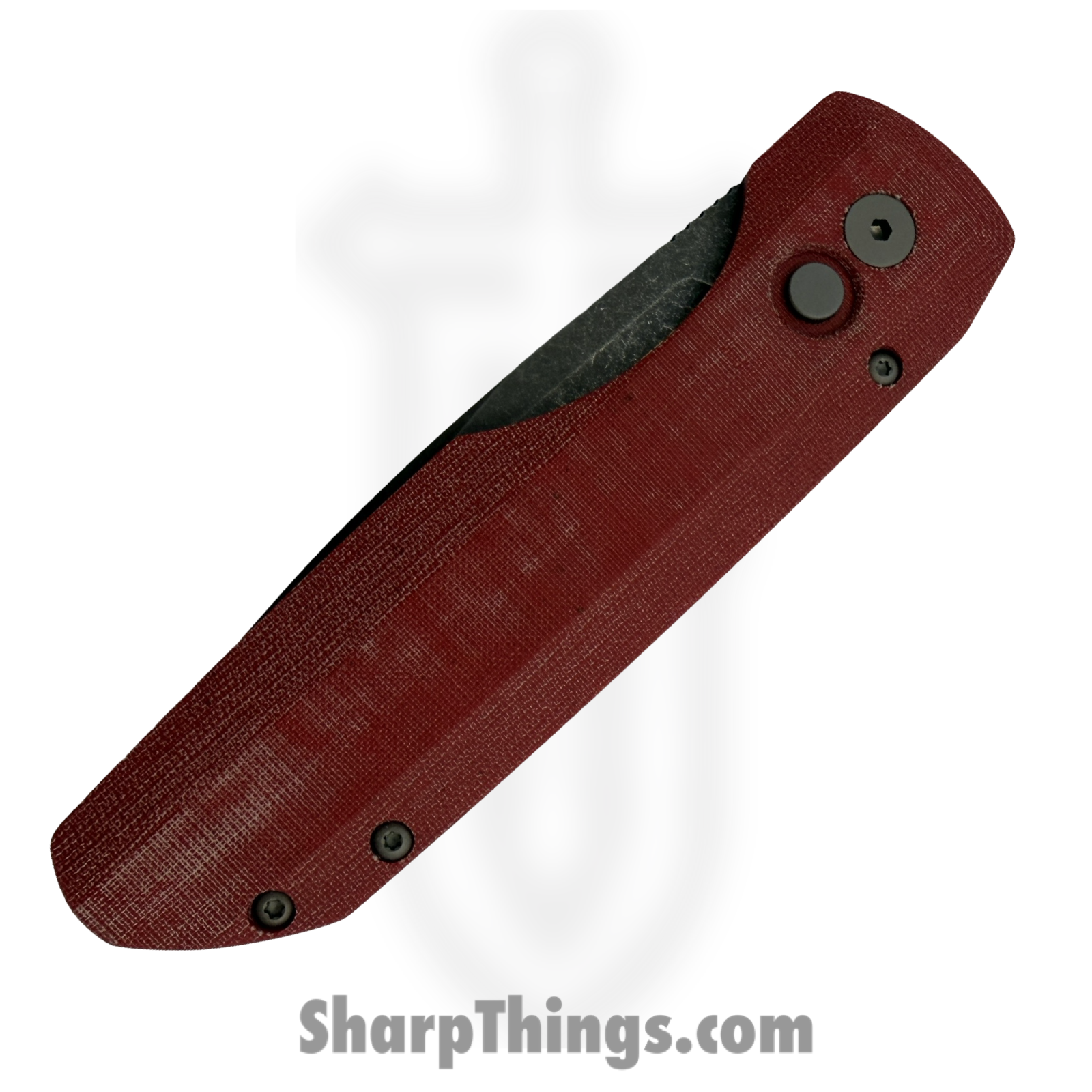 ProTech - VERO1211-AW Red Linen - Vero Synapse - Automatic Knife - CPM MagnaCut Acid Wash Drop Point - Linen Micarta - Red - Image 3