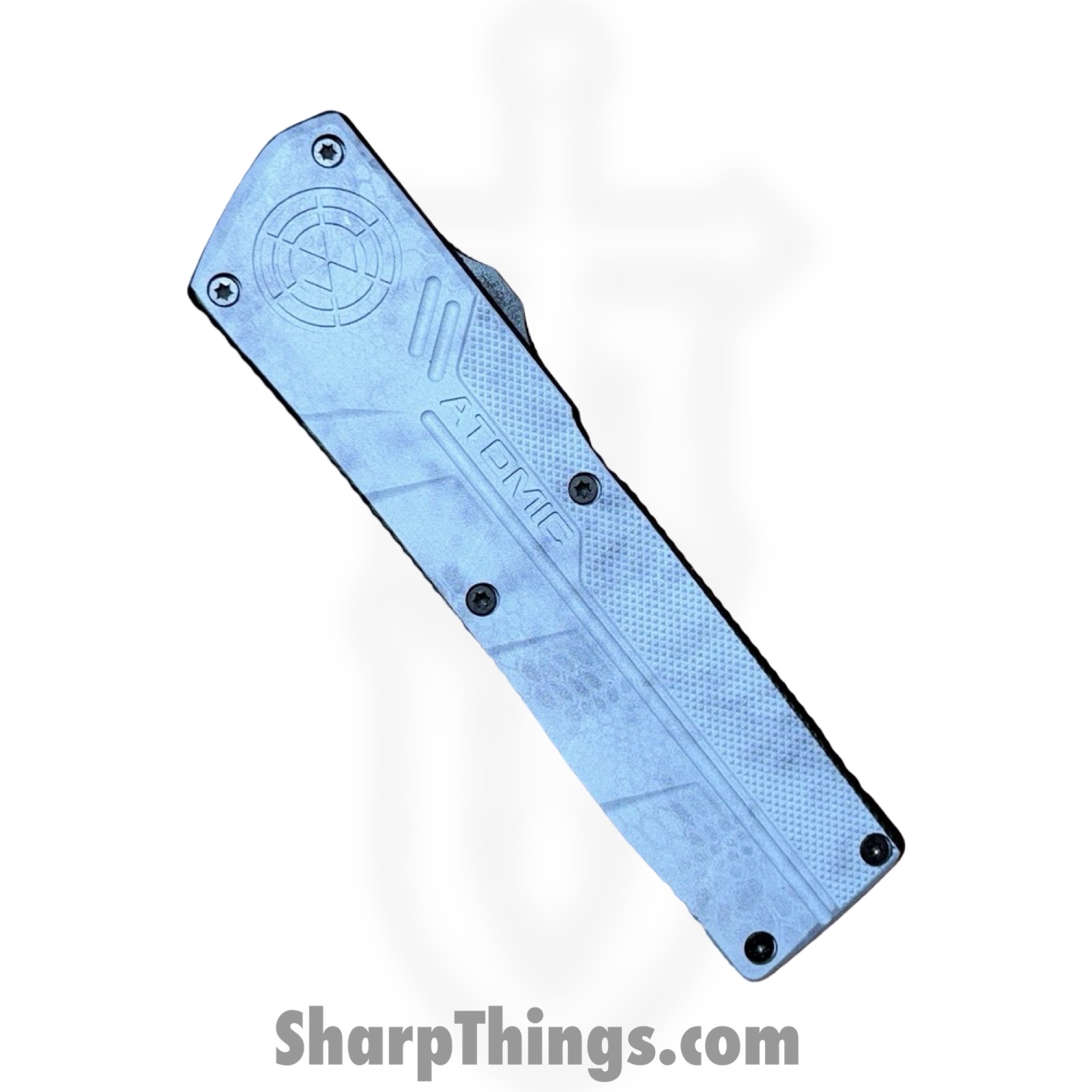 Atomic Knives - DT01SWC-DESA - UltraLite ATOMIC - OTF Auto - D2 Satin Dagger - Aluminum - White Camo - Image 5