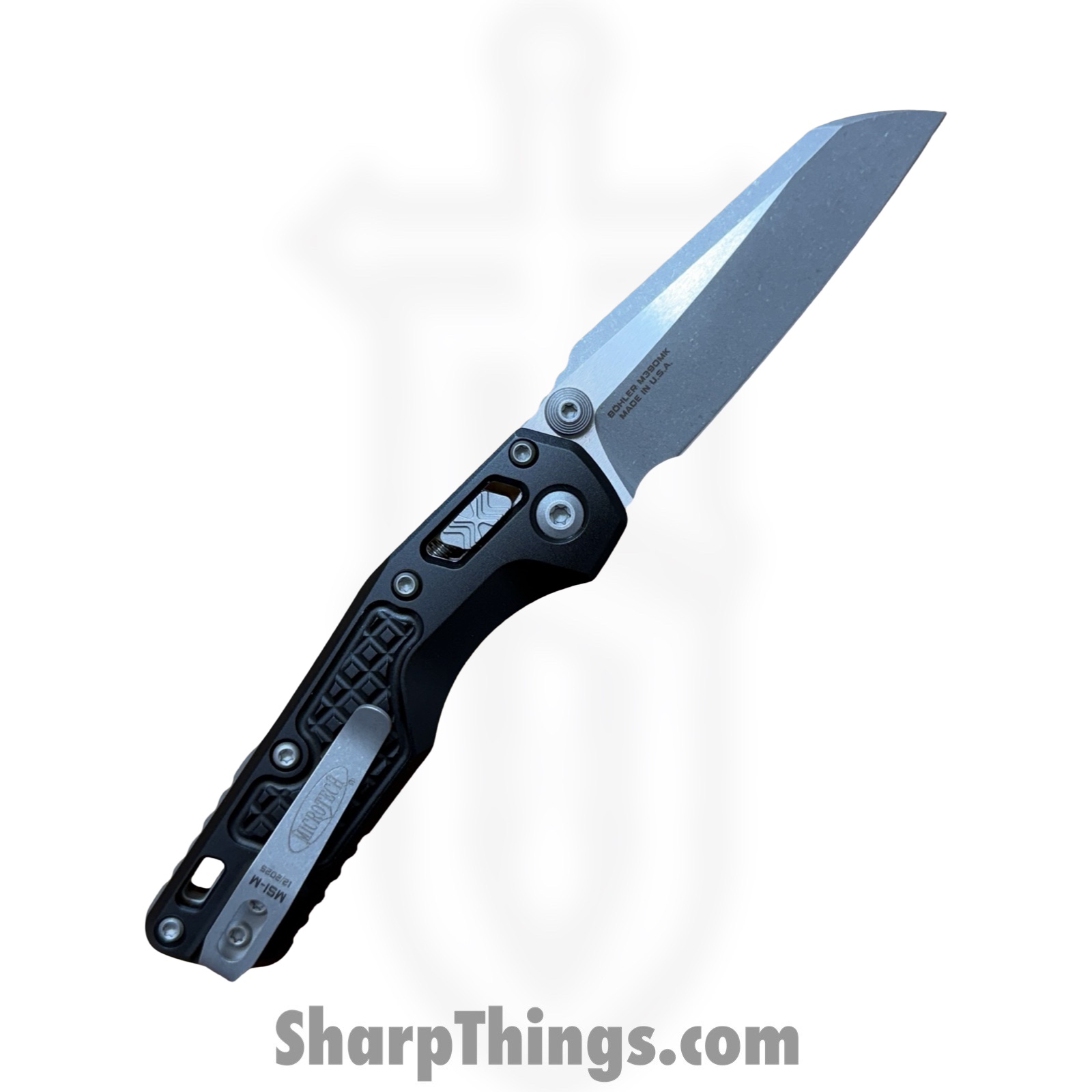 Microtech - 210M-10APFR - MSI Mini - Folding Knife - M390MK Apocalyptic Sheepsfoot - Aluminum Frag - Black - Image 2