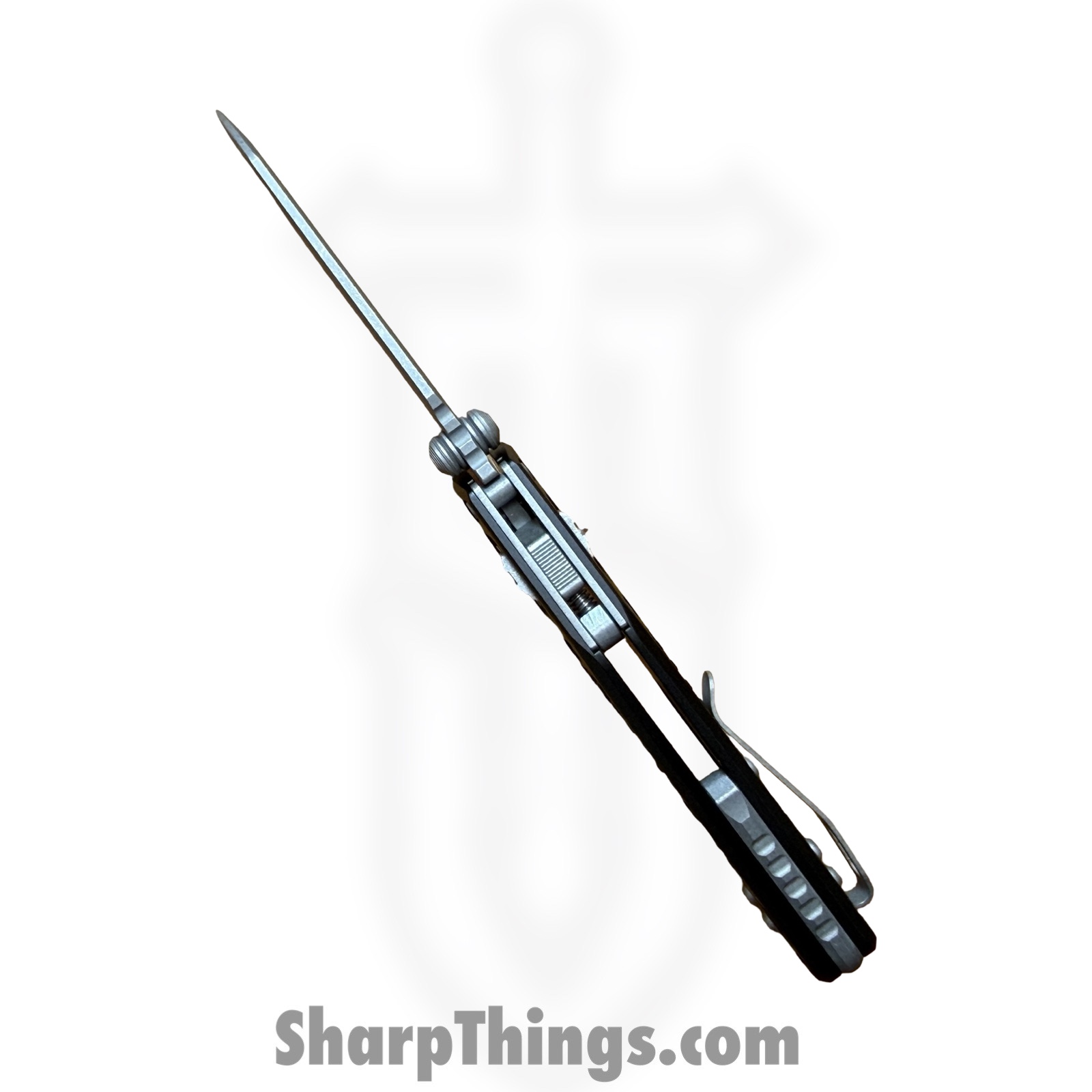 Microtech - 210M-10APFR - MSI Mini - Folding Knife - M390MK Apocalyptic Sheepsfoot - Aluminum Frag - Black - Image 9