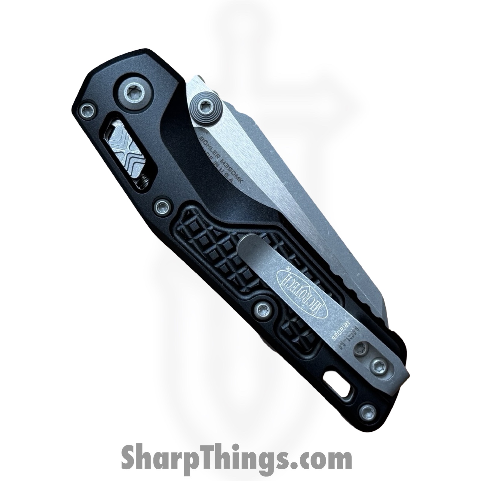 Microtech - 210M-10APFR - MSI Mini - Folding Knife - M390MK Apocalyptic Sheepsfoot - Aluminum Frag - Black - Image 6