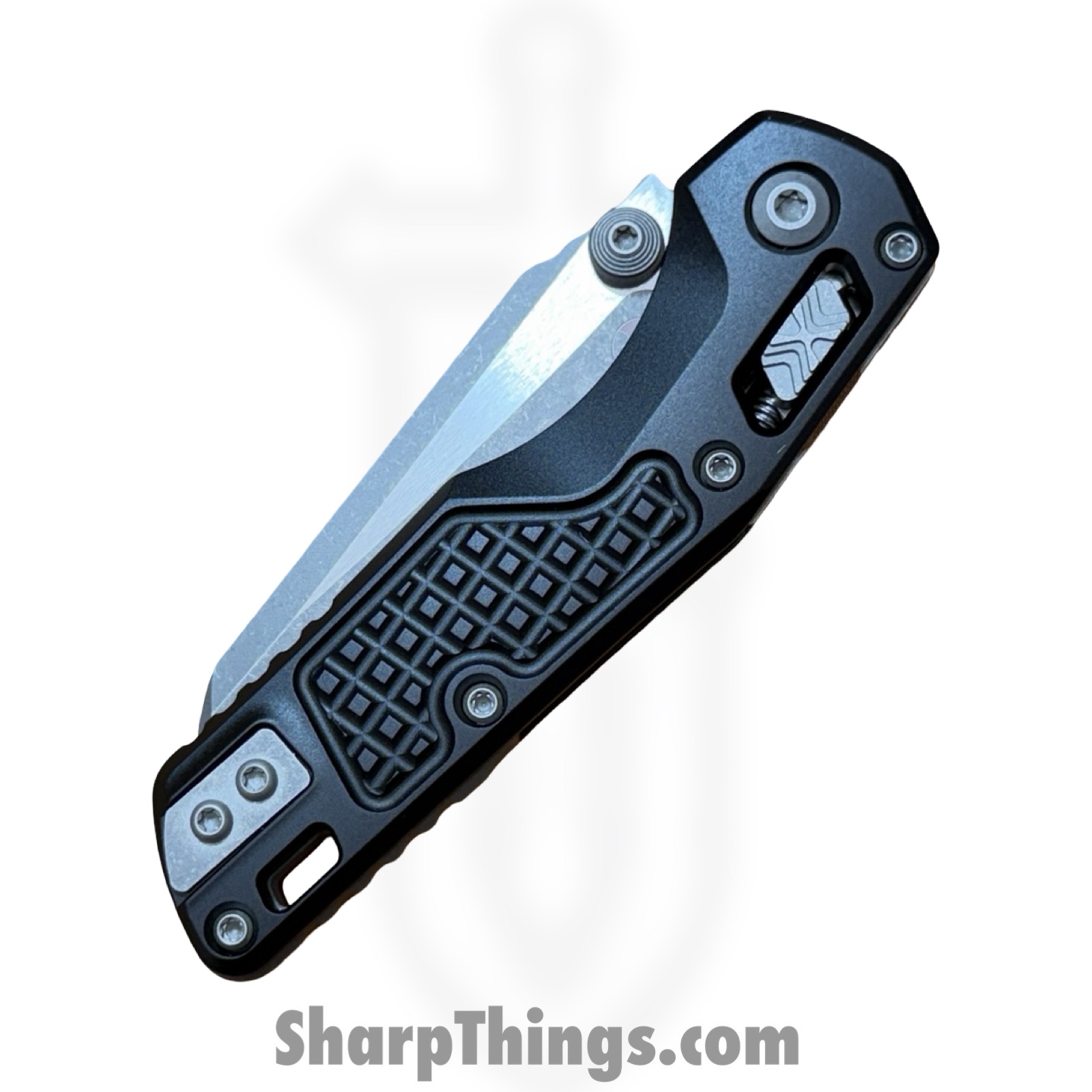 Microtech - 210M-10APFR - MSI Mini - Folding Knife - M390MK Apocalyptic Sheepsfoot - Aluminum Frag - Black - Image 5