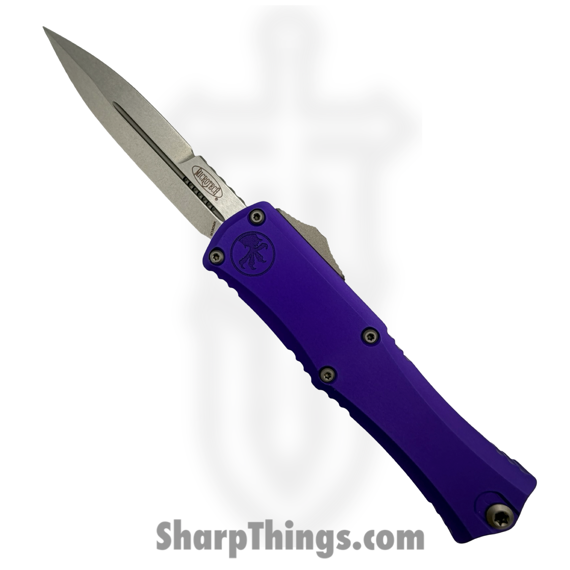 Microtech - 1701M-10PU - Hera II Mini - OTF Auto - M390 Stonewash Drop Point - Aluminum - Purple