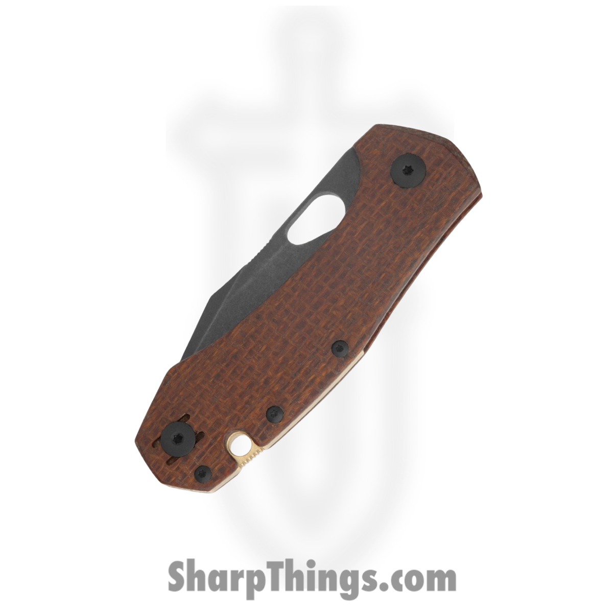 GiantMouse - ATELIER-BURLAP-MICARTA - Ace Atelier - Folding Knife - ELMAX Coated Clip Point - Burlap Micarta - Brown - Image 4