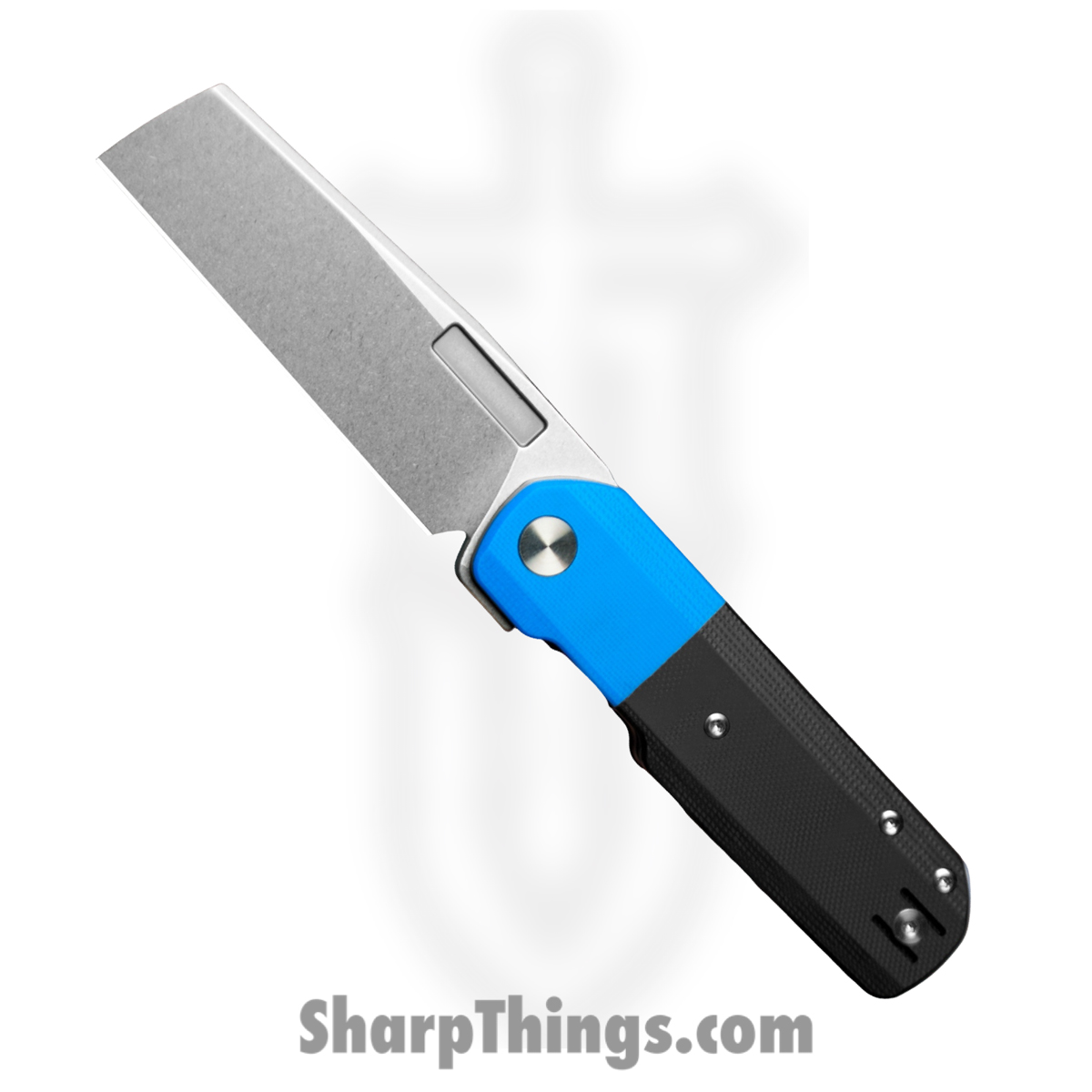 Vero Engineering - VeAvid2SWBL - Avid 2 - Folding Knife - S45VN Stonewash Cleaver - G10 - Blue / Black