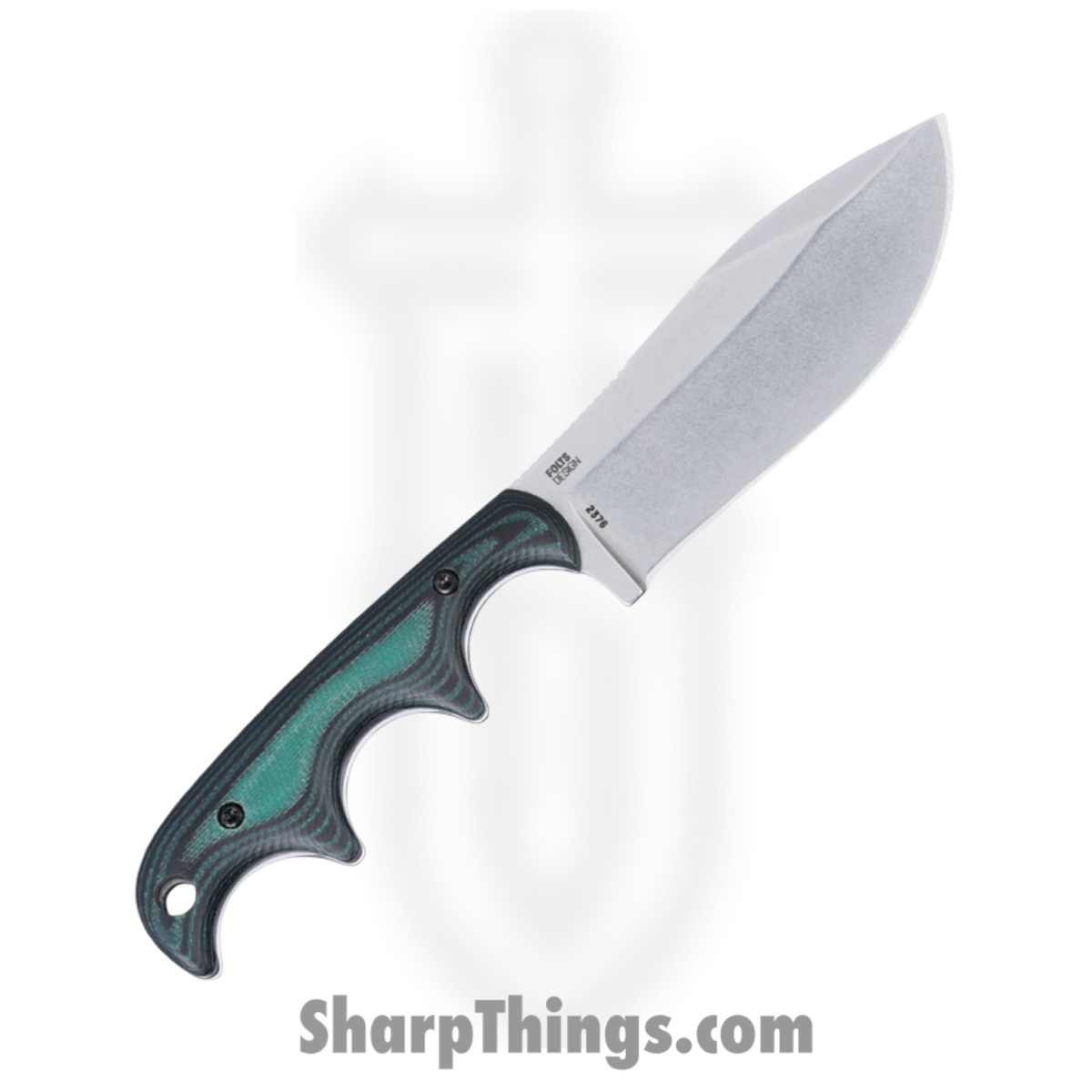CRKT - CR2376 - Minimalist - Fixed Blade Knife - D2 Stonewash Nessmuk - Micarta - Green Black - Image 2