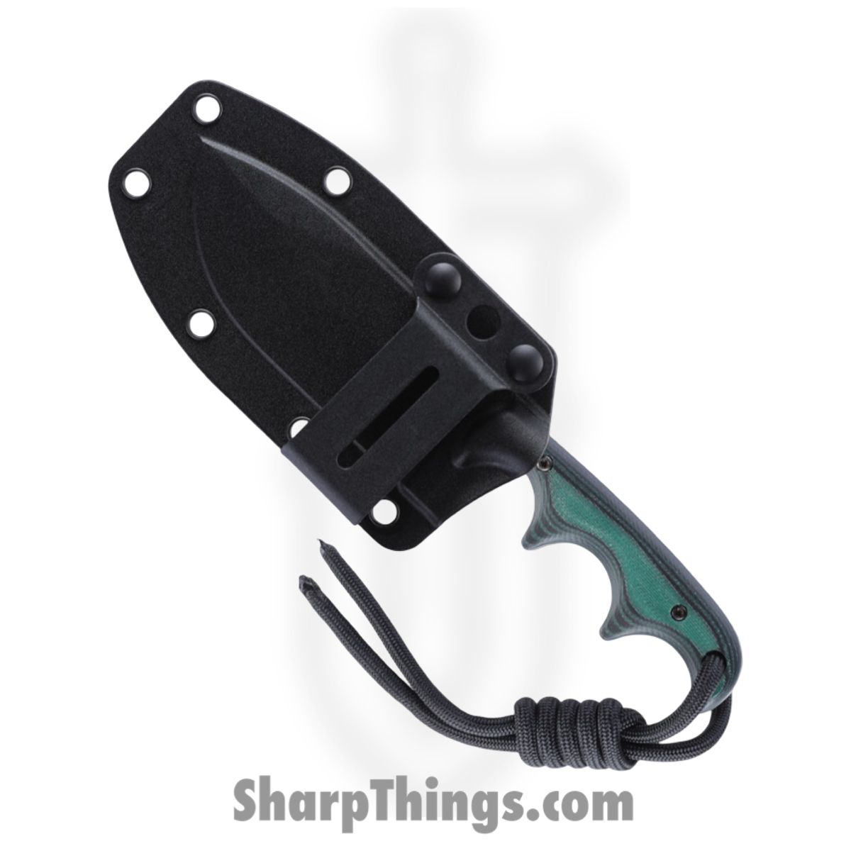 CRKT - CR2376 - Minimalist - Fixed Blade Knife - D2 Stonewash Nessmuk - Micarta - Green Black - Image 3
