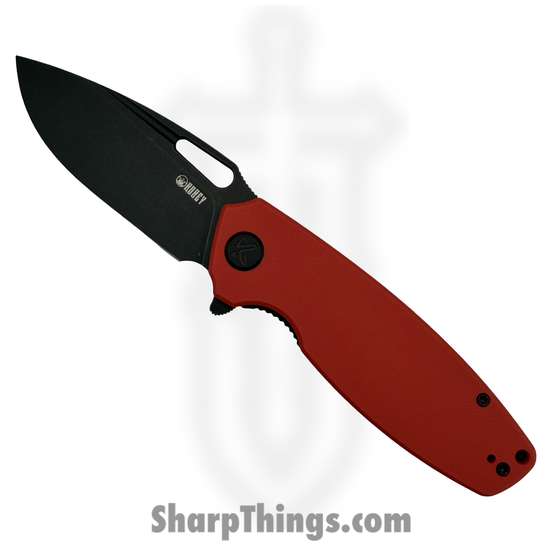 Kubey - KUB322Y - Tityus - Folding Knife - D2 Blackwash Drop Point - G10 - Red