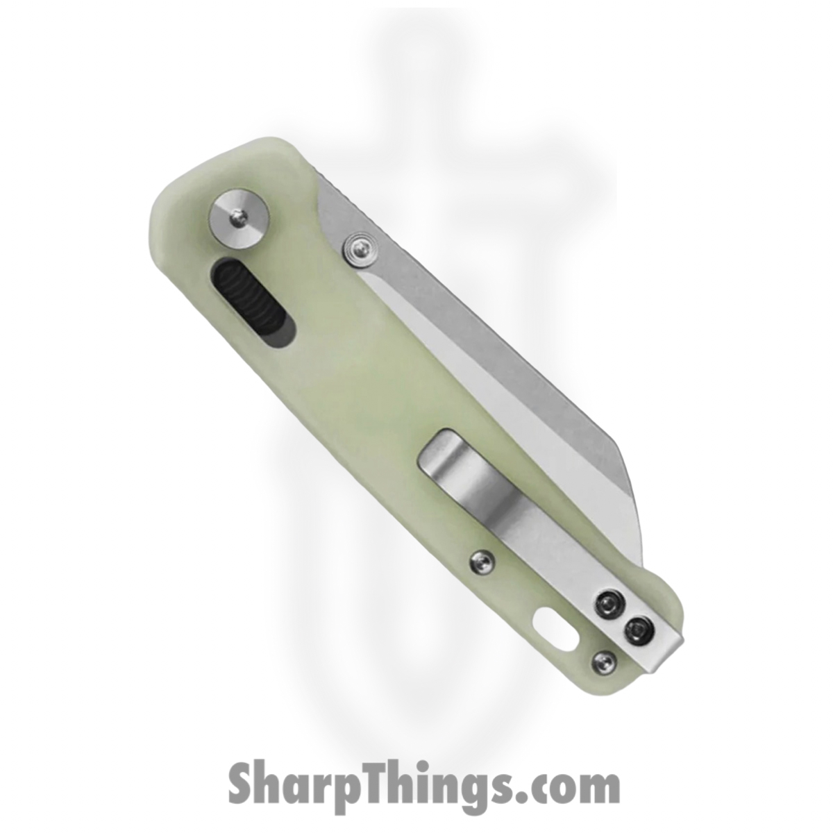 QSP - QS130GLH1 - Penguin Glyde - Folding Knife - 14C28N Two Tone Sheepsfoot - Glow Resin - Natural - Image 2