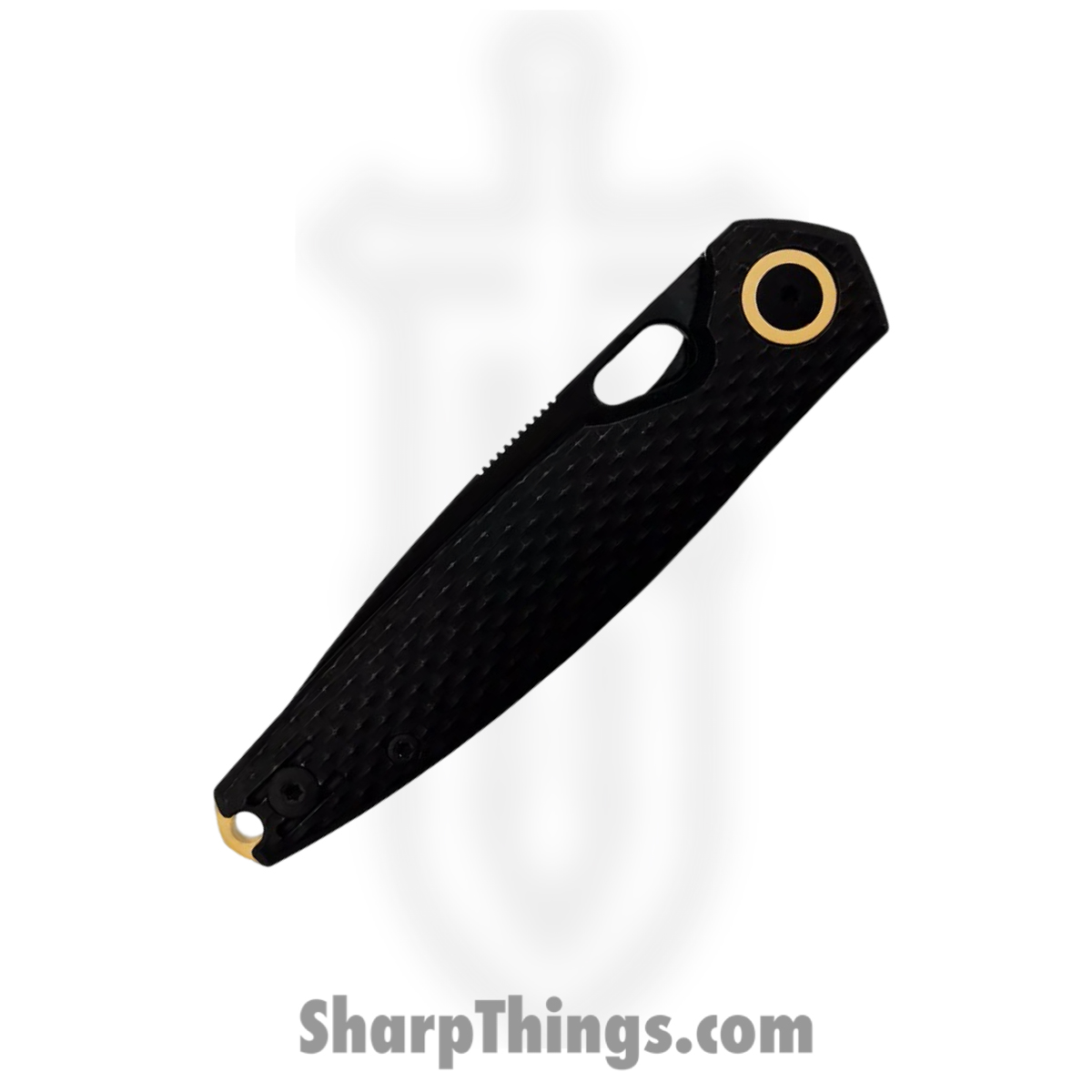 GiantMouse - REO-TITANIUM-BLACKOUT - Ace Reo - Folding Knife - CPM MagnaCut Coated Clip Point - Titanium Brass - Black - Image 4