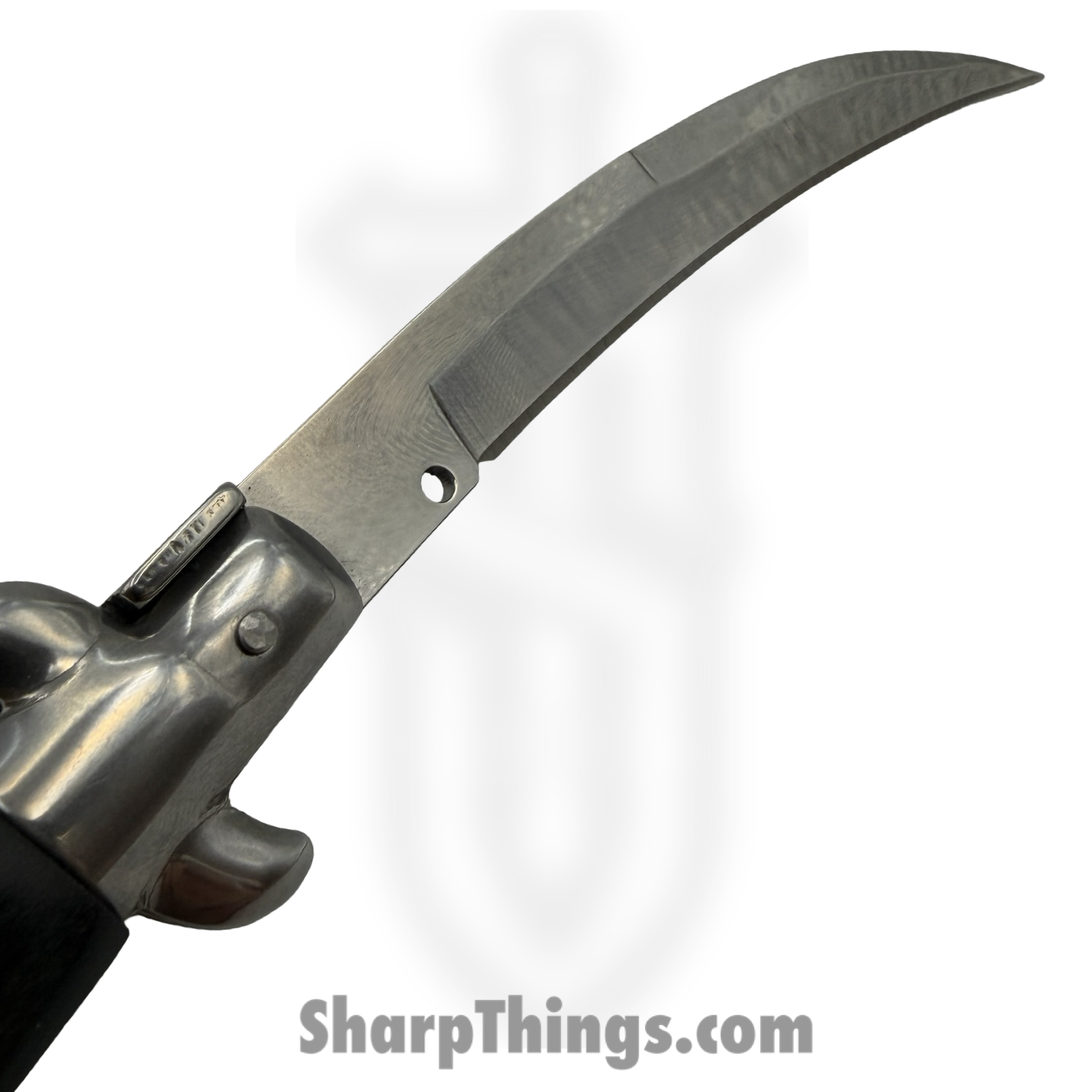 Steel River Knives - sbbol9RAPBW - Arrivato 9in Stilleto - Automatic Knife - 440C SS Satin Bayonet - African Blackwood - Blue - Image 3
