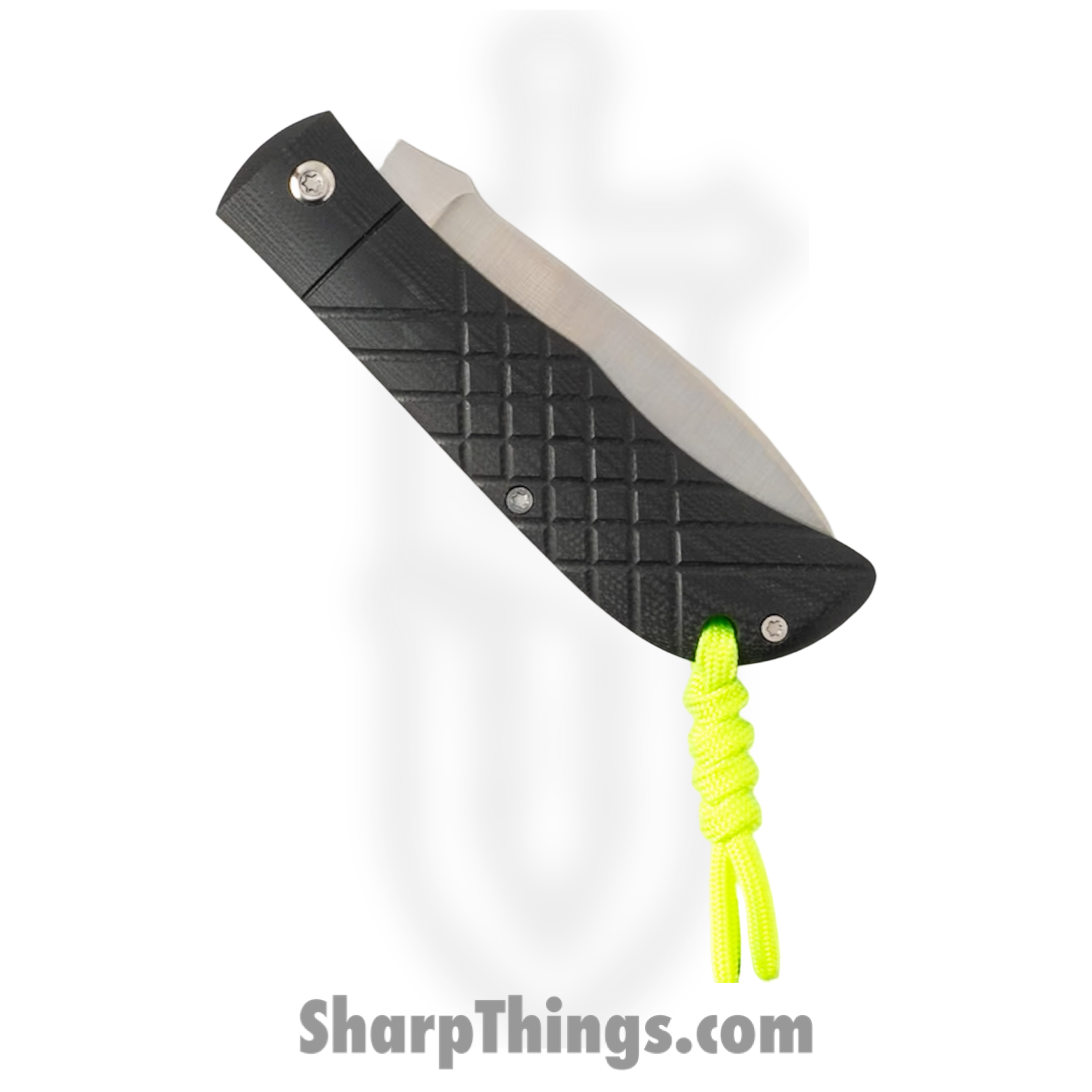 Jack Wolf Knives - TIMBE-01-G10-BLK-CH2 - Timber Jack - Folding Knife - 154CM Satin Drop Point - G10 - Black Cross Hatch 2 - Image 2