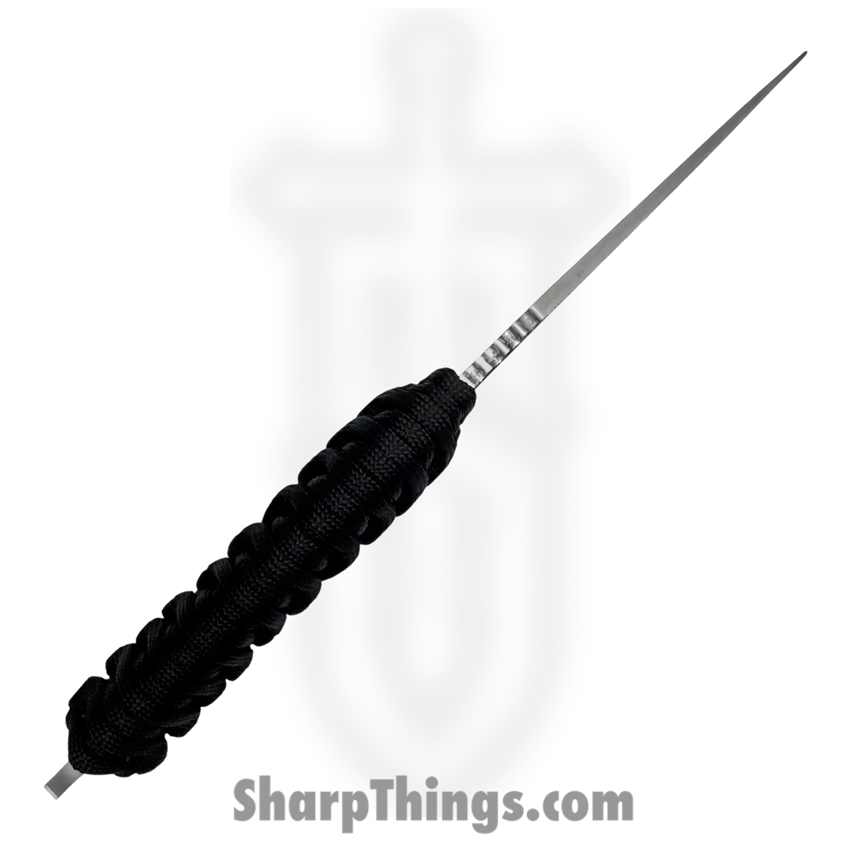 Takumitak - TKF101BK-CS - Nighthawk - Fixed Blade Knife - 3Cr13 SS Acid Etched Drop Point - Paracord Wrapped - Black - Image 3