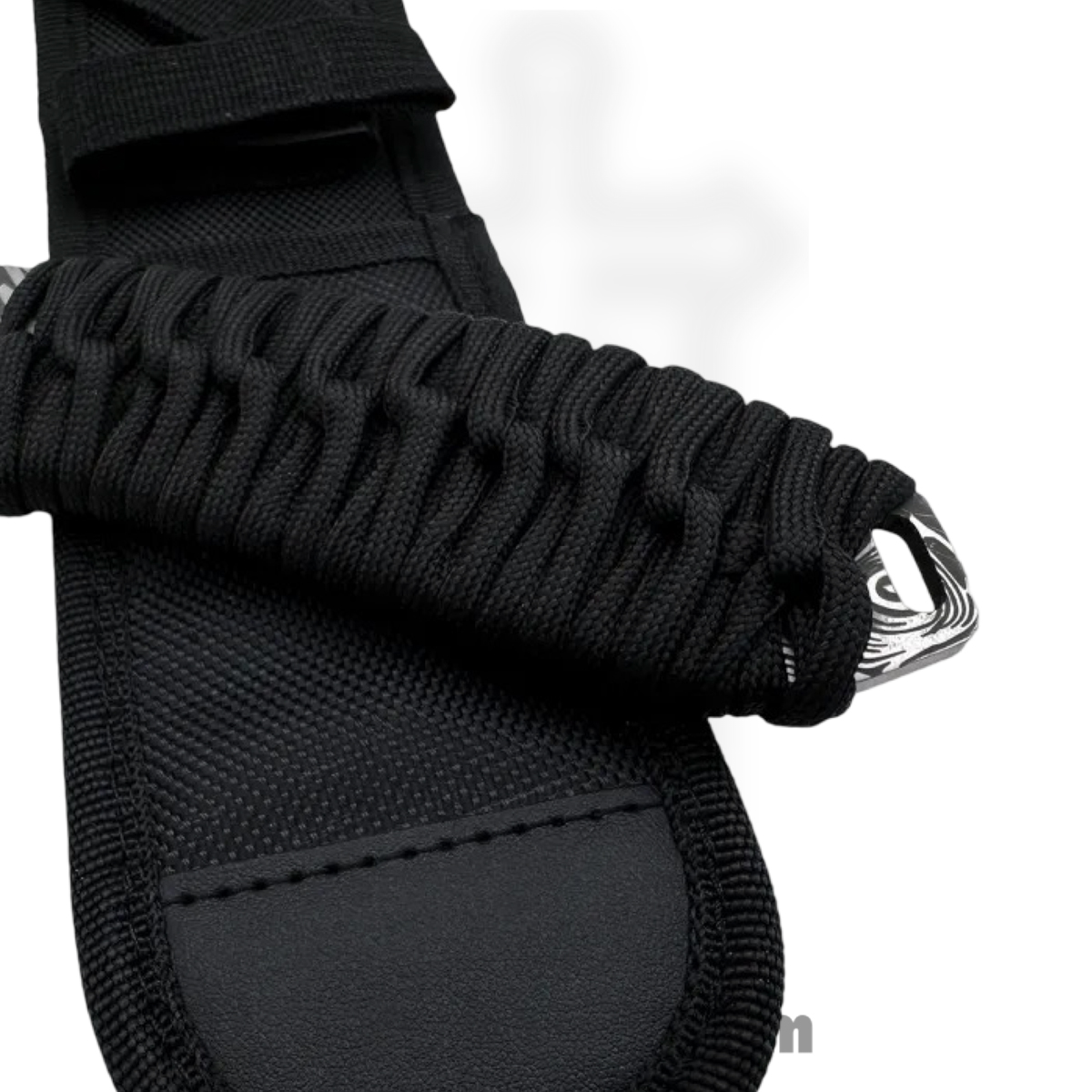 Takumitak - TKF103BK-CS - Takumi - Fixed Blade Knife - 3Cr13 SS Acid Etched Drop Point - Paracord Wrapped - Black - Image 5