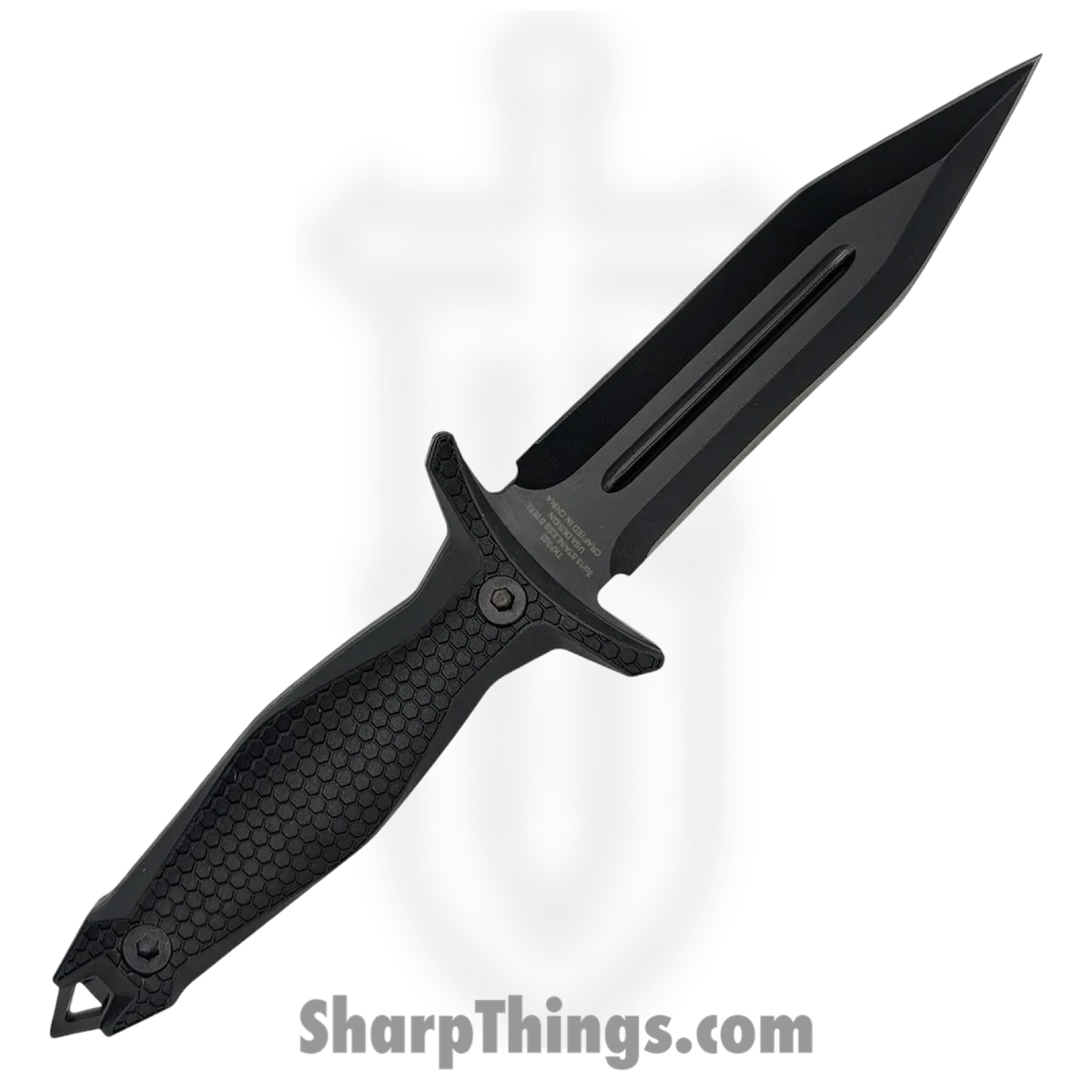 Takumitak - TKF303-CS - Protector - Fixed Blade Knife - 3Cr13 SS Coated Spear Point - FRN - Black - Image 2