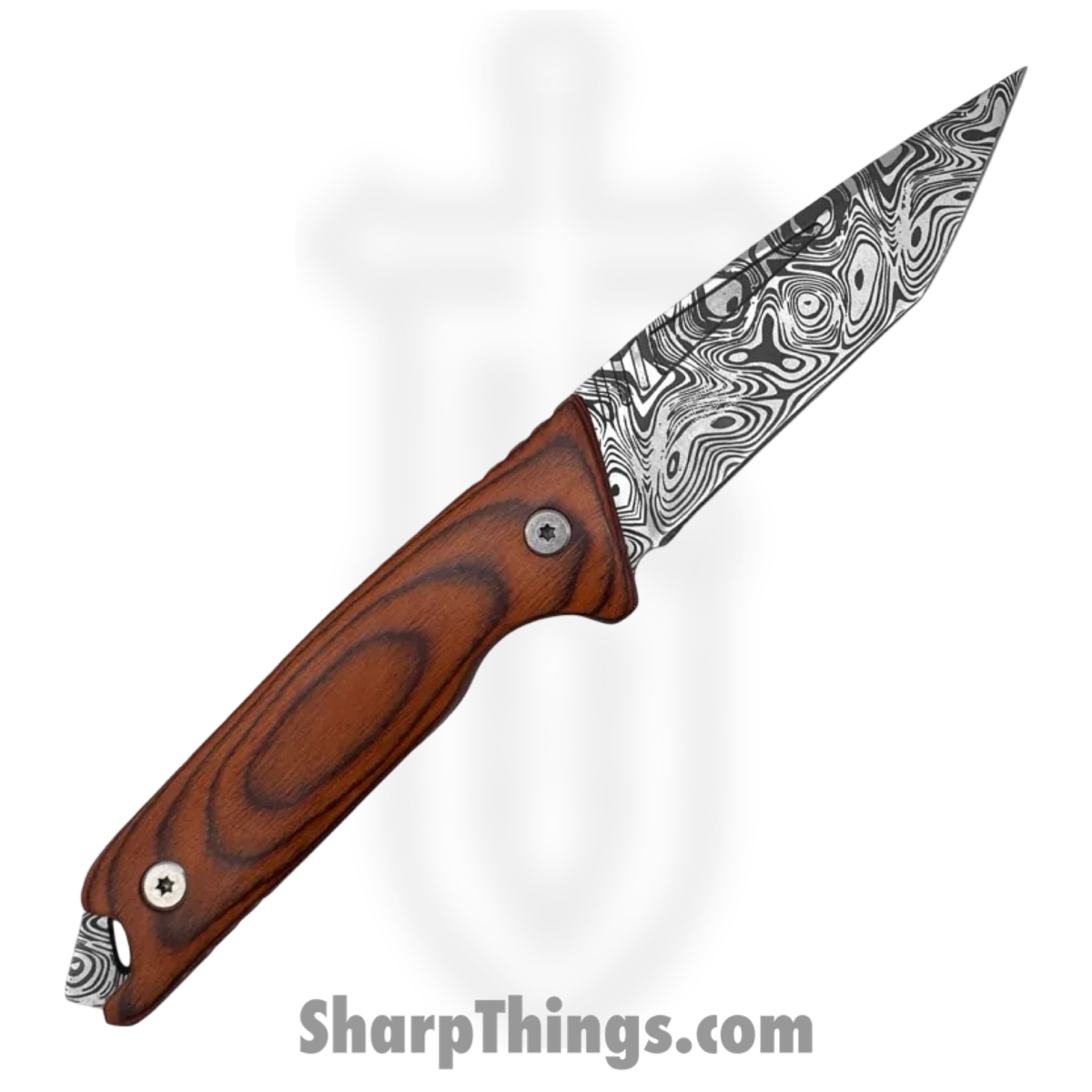 Takumitak - TKF401WD-CS - Bloodstrike - Fixed Blade Knife - 3Cr13 SS Acid Etched Tanto - Pakkawood - Brown - Image 2