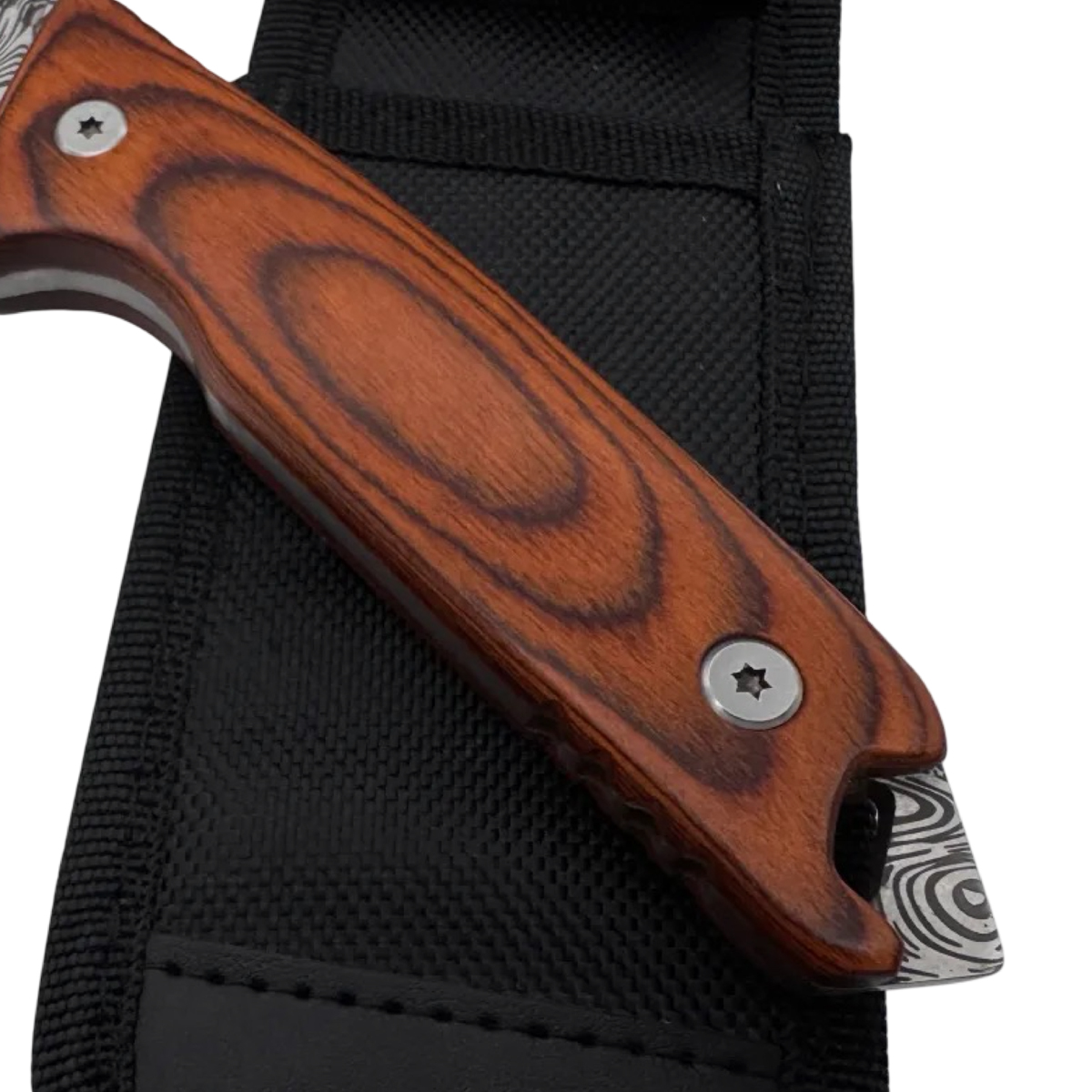 Takumitak - TKF401WD-CS - Bloodstrike - Fixed Blade Knife - 3Cr13 SS Acid Etched Tanto - Pakkawood - Brown - Image 5