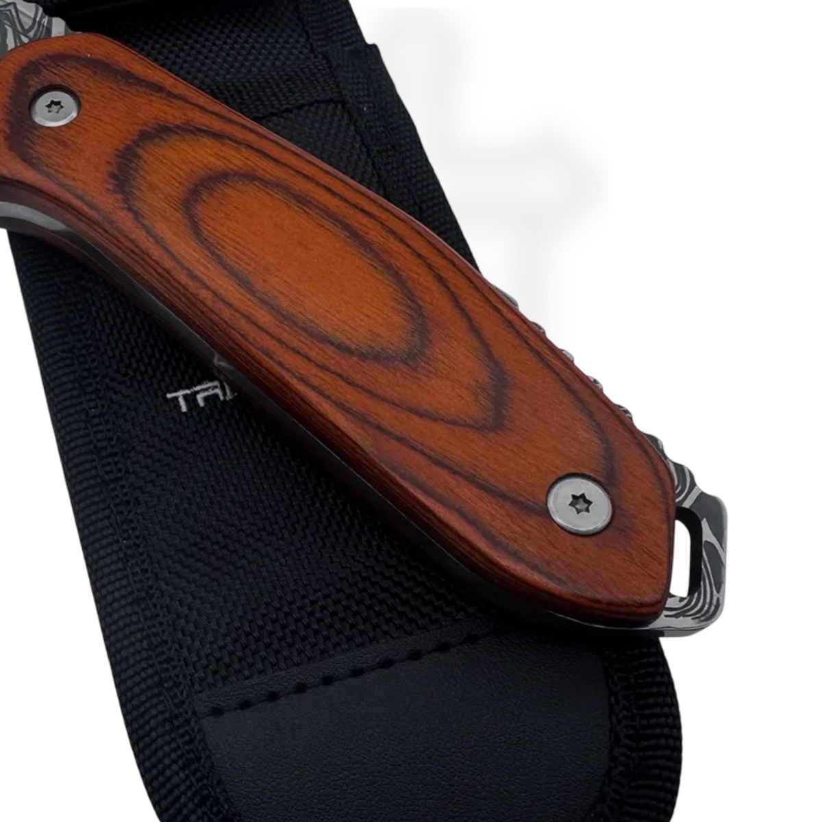 Takumitak - TKF402WD-CS - Takumi - Fixed Blade Knife - 3Cr13 SS Acid Etched Drop Point - Pakkawood - Brown - Image 5
