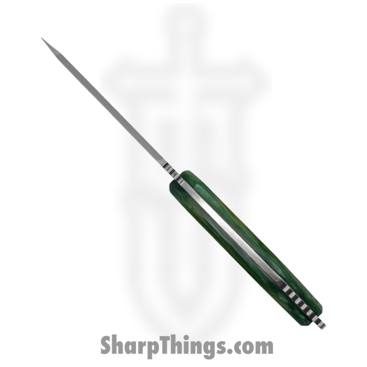 Takumitak - TKF502GN-CS - Takumi - Fixed Blade Knife - 3Cr13 SS Acid Etched Drop Point - Glow Resin - Green - Image 3