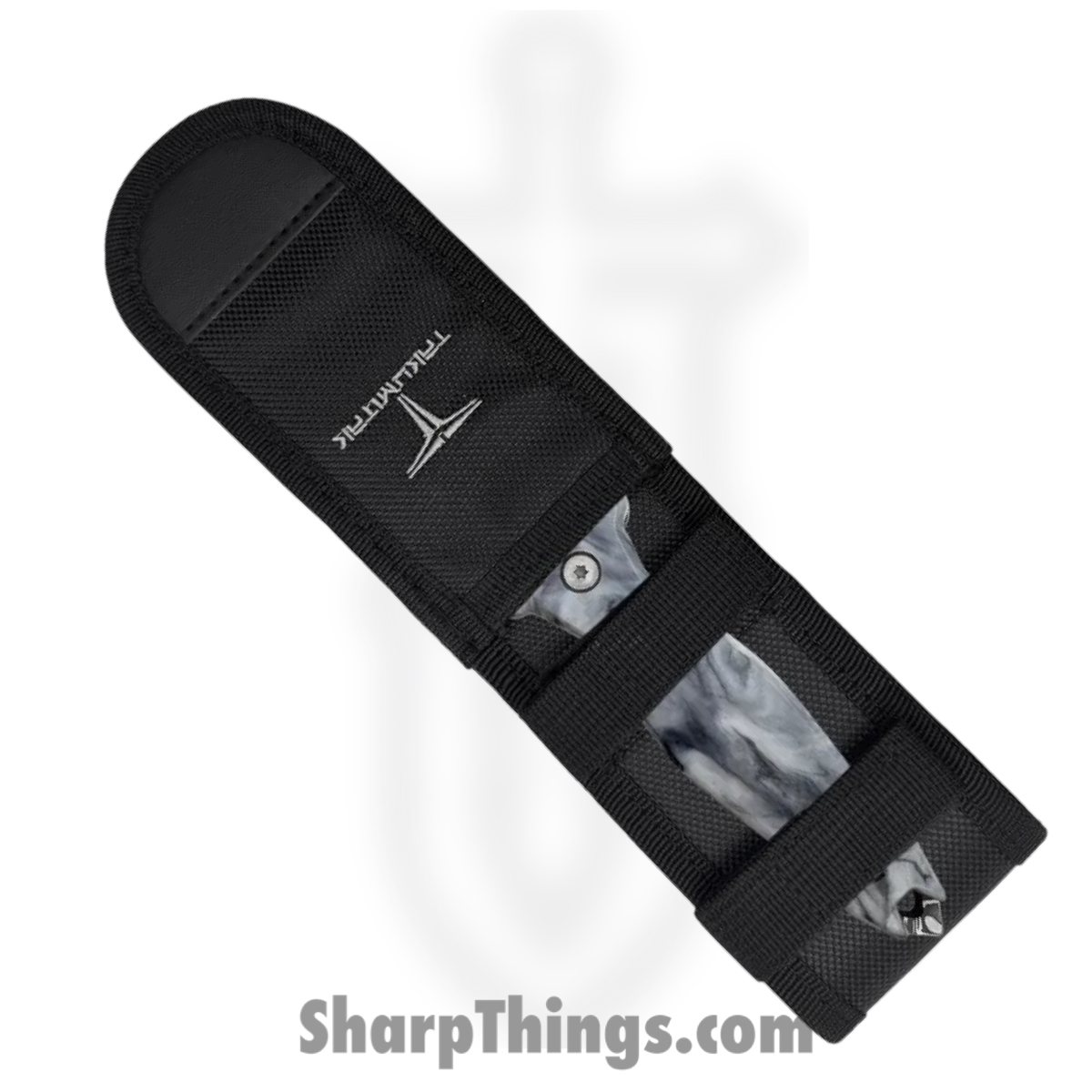 Takumitak - TKF503BK-CS - Protector - Fixed Blade Knife - 3Cr13 SS Acid Etched Spear Point - Glow Resin - Black White - Image 6