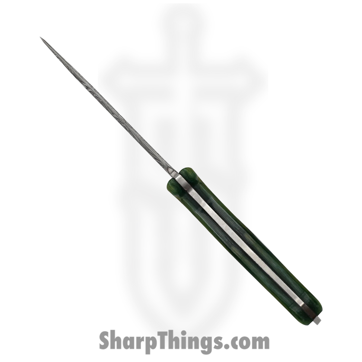 Takumitak - TKF503GN-CS - Protector - Fixed Blade Knife - 3Cr13 SS Acid Etched Spear Point - Glow Resin - Green - Image 3