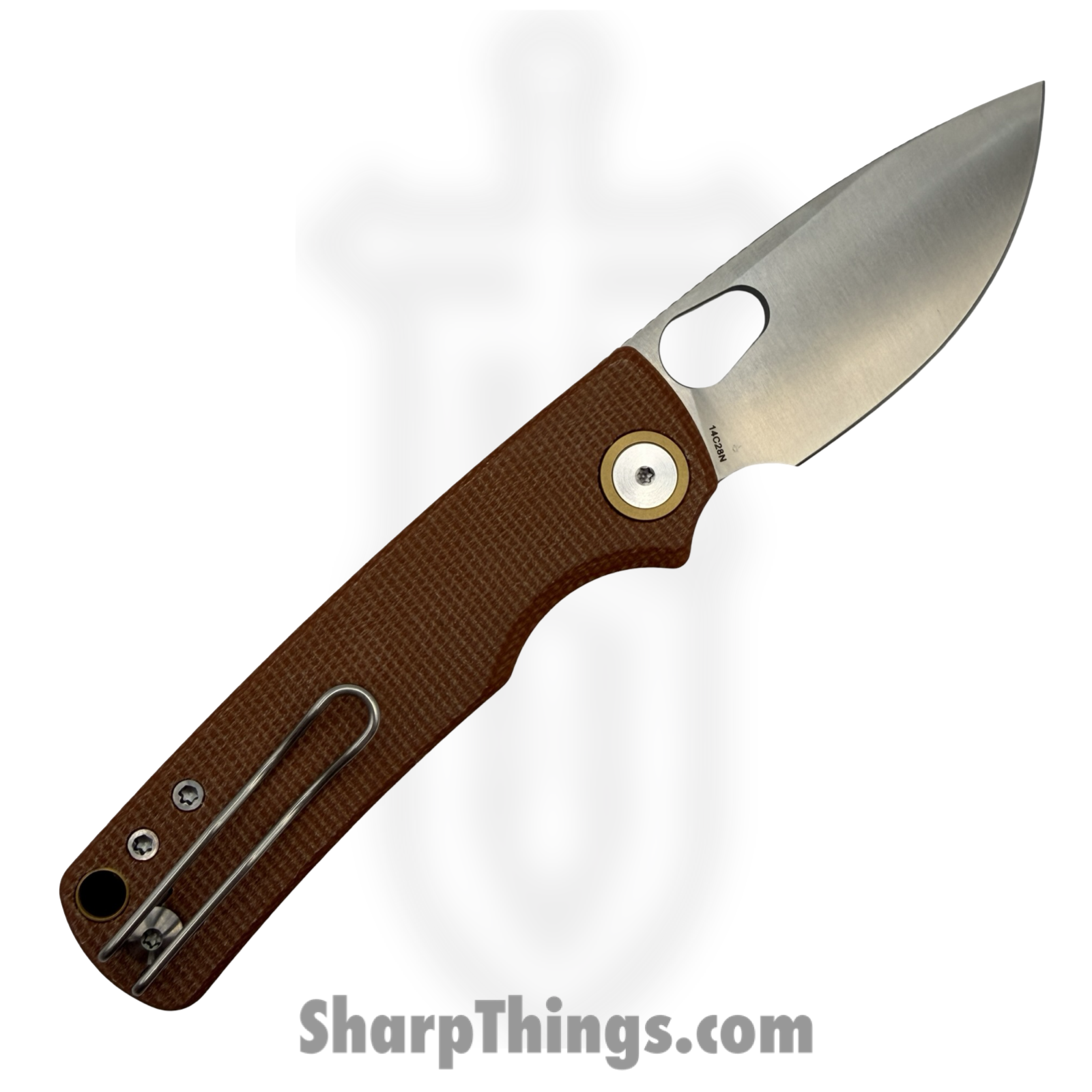 Vosteed - VOSA2604 - Porcupine - Folding Knife - Nitro-V Satin Drop Point - Micarta - Brown - Image 2