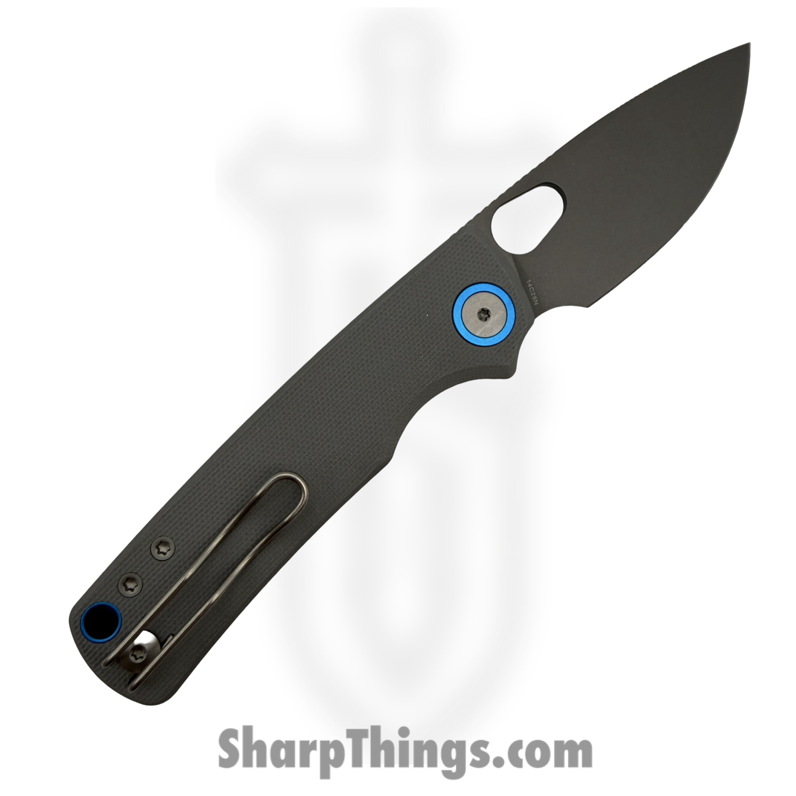 Vosteed - VOSA2607 - Porcupine - Folding Knife - Nitro-V Satin Drop Point - Micarta - Gray - Image 2
