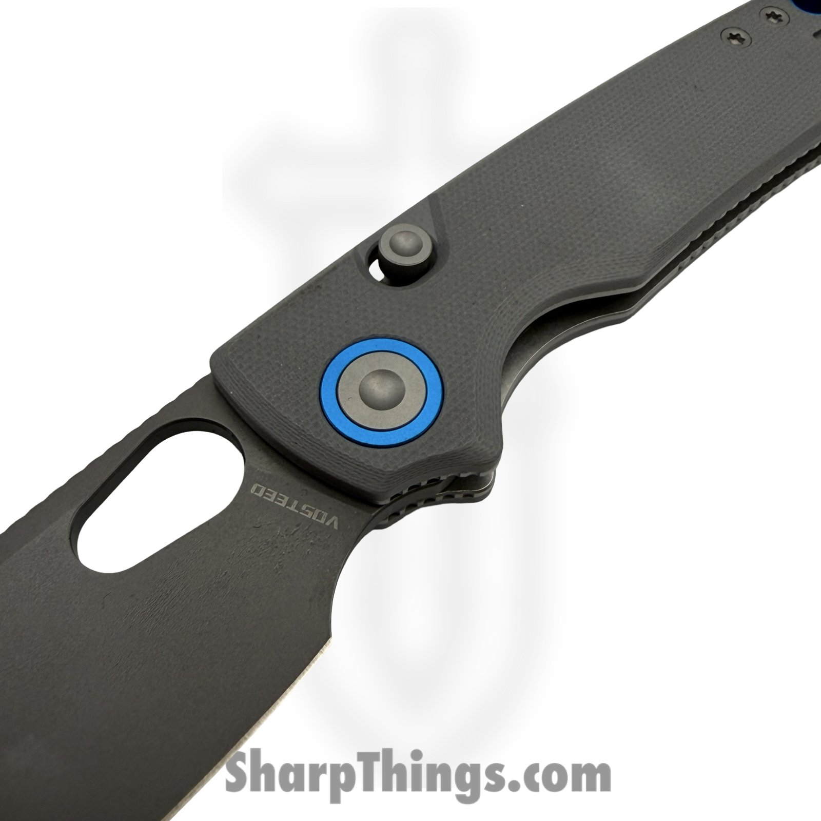 Vosteed - VOSA2607 - Porcupine - Folding Knife - Nitro-V Satin Drop Point - Micarta - Gray - Image 5