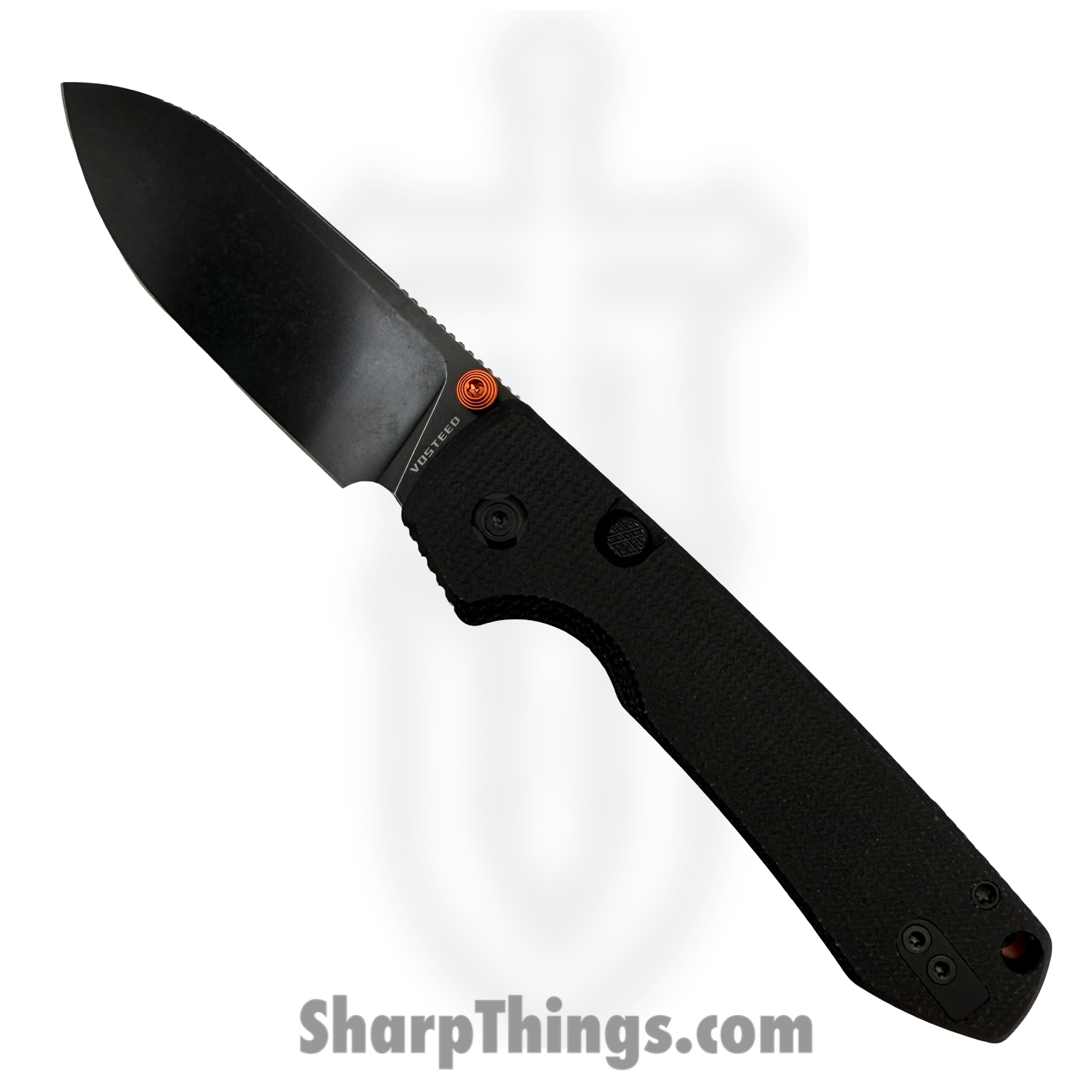 Vosteed - VOSA2902 - Raccoon - Folding Knife - Nitro-V Coated Drop Point - Micarta - Black