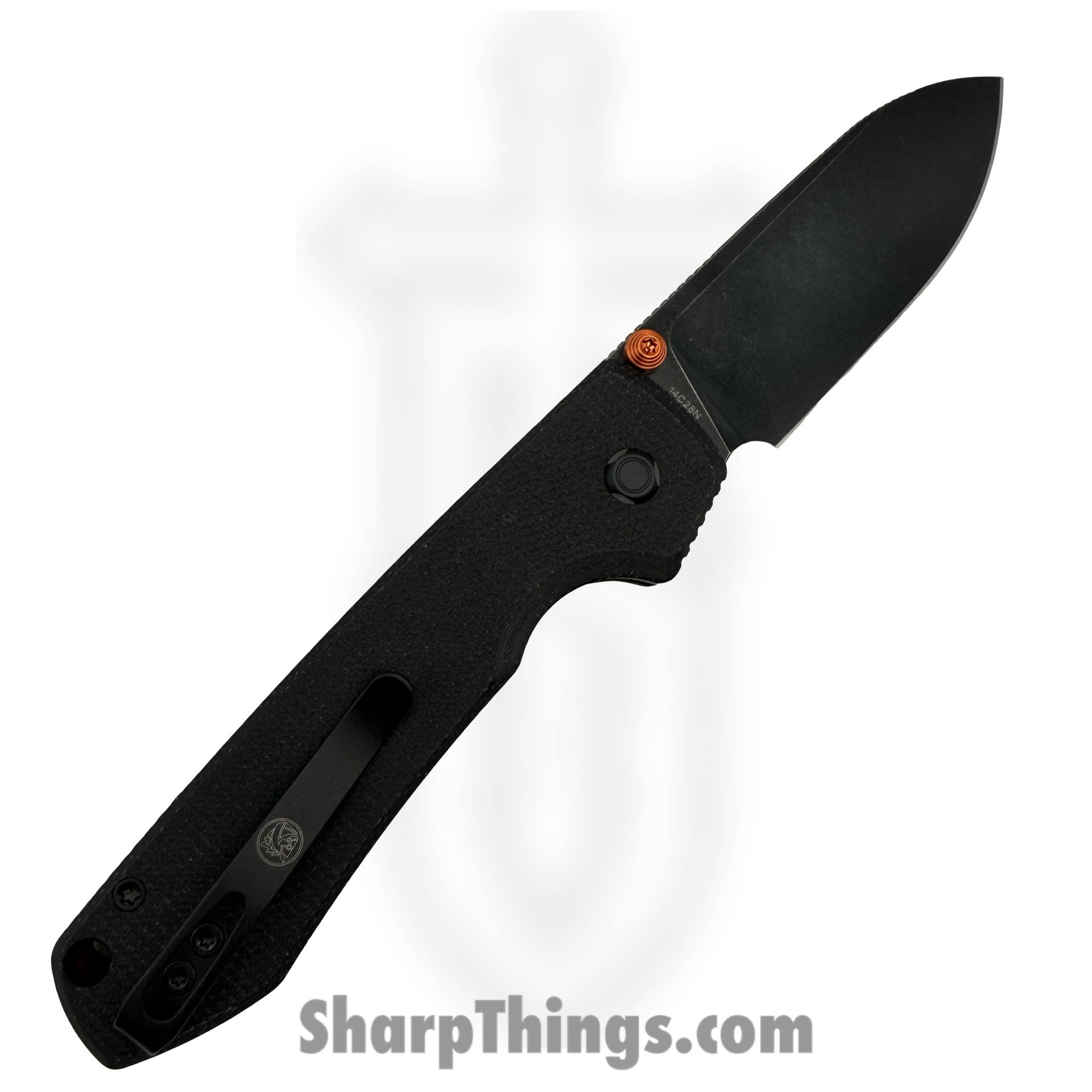 Vosteed - VOSA2902 - Raccoon - Folding Knife - Nitro-V Coated Drop Point - Micarta - Black - Image 2