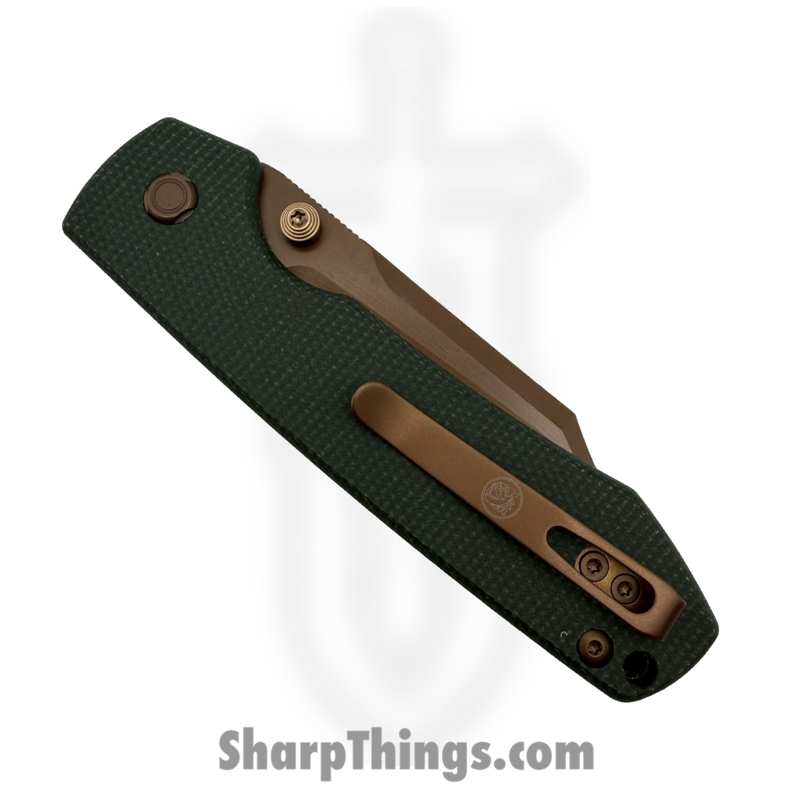 Vosteed - VOSA2922 - Raccoon - Folding Knife - Nitro-V Coated Drop Point - Micarta - Green - Image 4