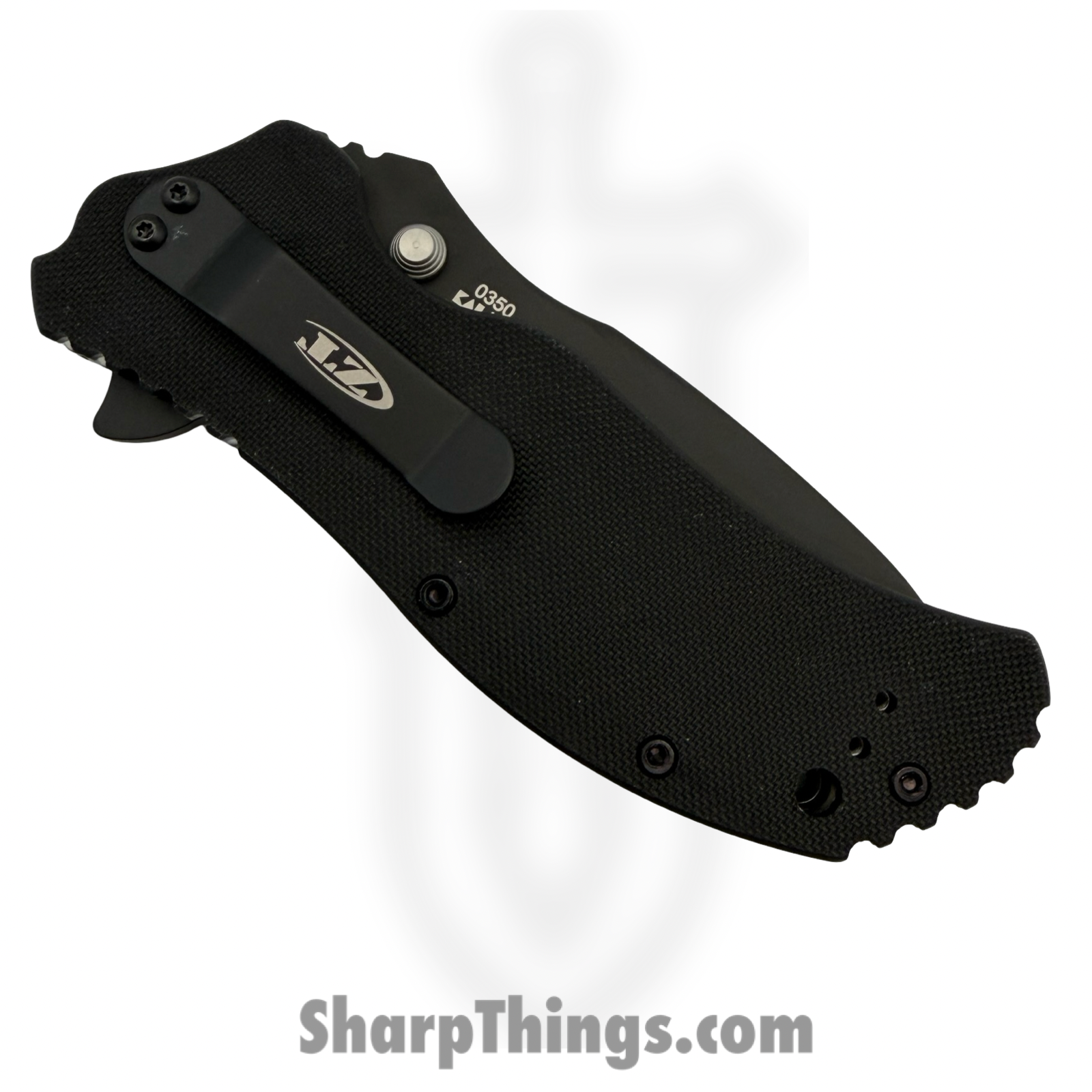 Zero Tolerance - ZT0350TR - 0350TR Linerlock A/O Tritium - Folding Knife - CPM S30V Stonewash Drop Point - G10 - Black - Image 4