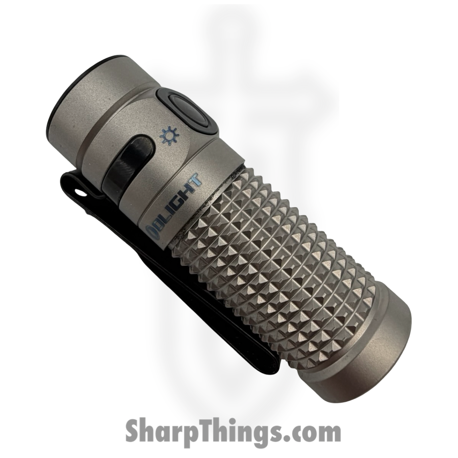 Olight - OLTBATON4KITTI - Baton 4 Premium Edition Flashlight with Charging Case - Titanium - Grey - Image 2