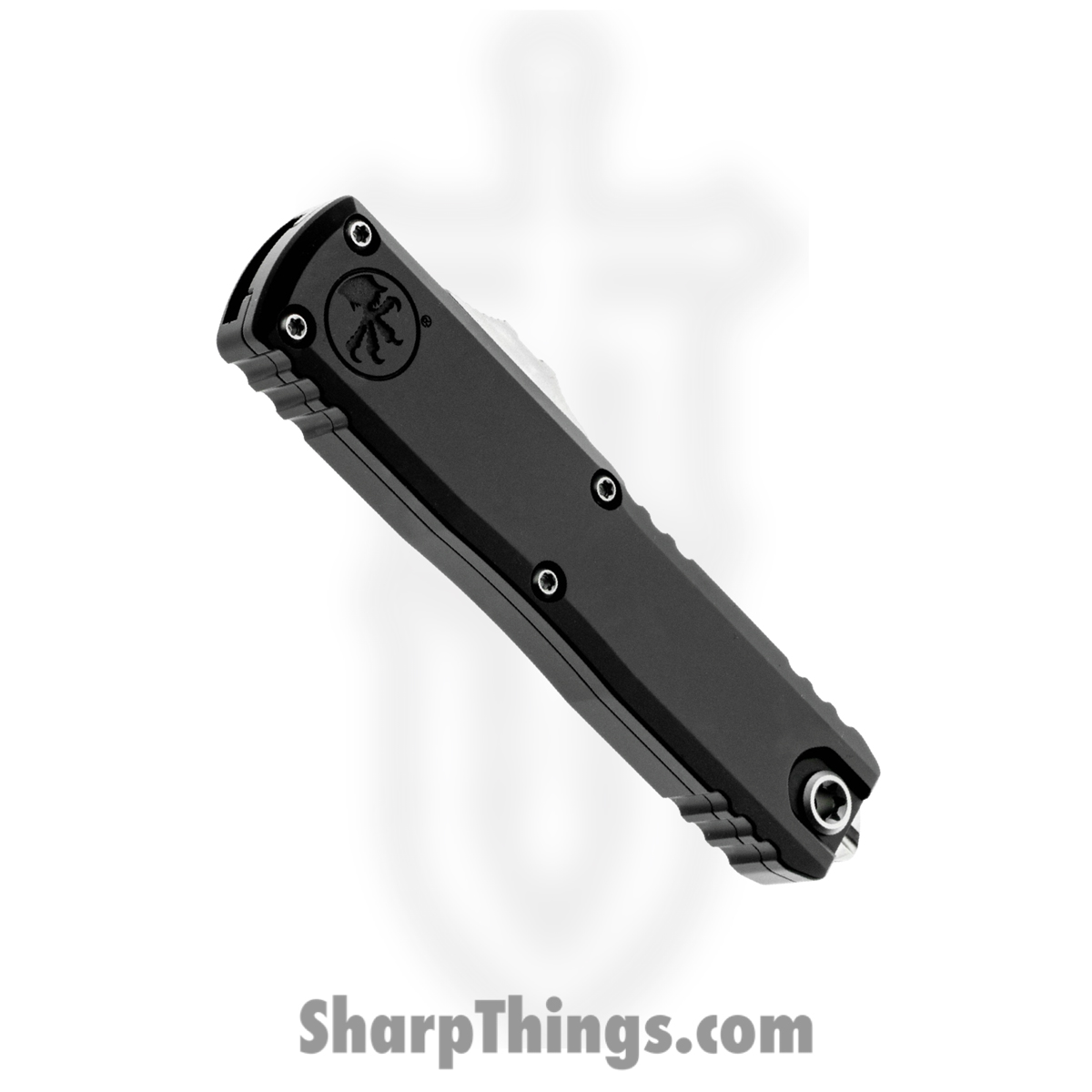 Microtech - 12314-10 - UTX-85 Gen IV - OTF Auto - M390MK Stonewash Drop Point - Aluminum - Black - Image 4