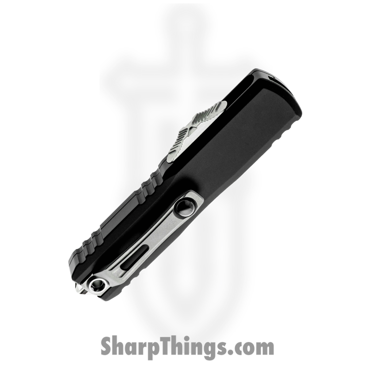 Microtech - 12314-10 - UTX-85 Gen IV - OTF Auto - M390MK Stonewash Drop Point - Aluminum - Black - Image 5