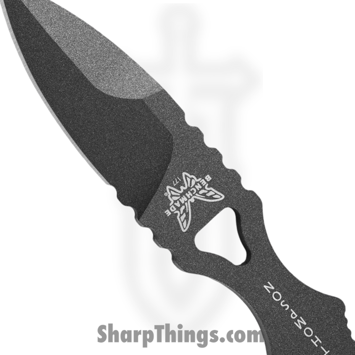 Benchmade - 177GY - Mini SOCP Dagger - Fixed Blade Knife - 440C SS Coated Spear Point - 440C SS - Grey - Image 3