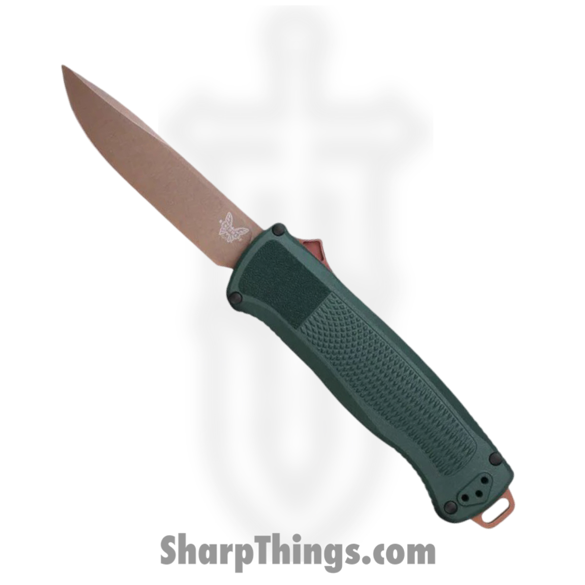 Benchmade - 5371FE-2601 - Shootout - OTF Auto - Z-Wear Tool Steel Coated Drop Point - Grivory - Taiga Green
