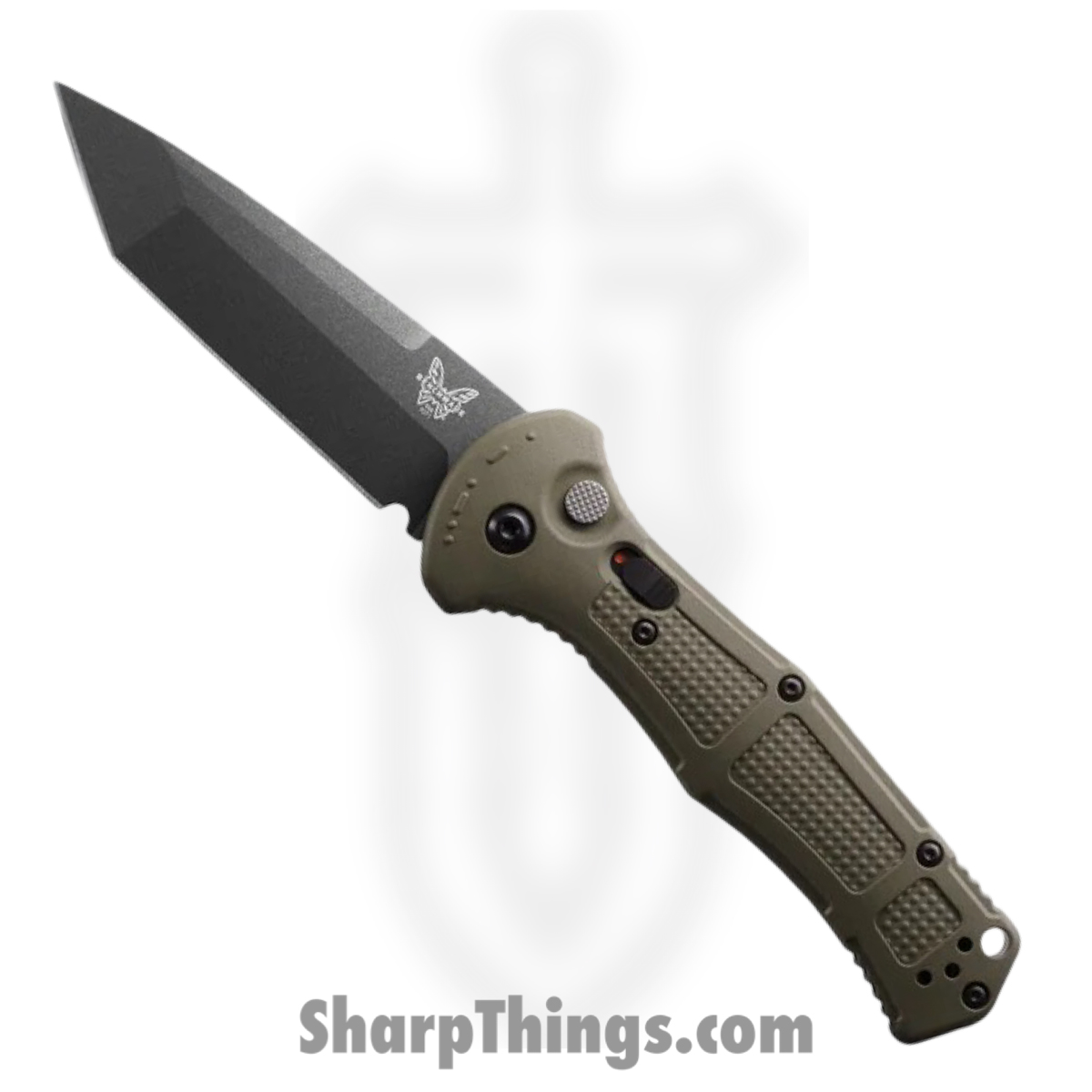 Benchmade - 9071BK-1 - Claymore - Automatic Knife - D2 Coated Tanto - Grivory - Ranger Green