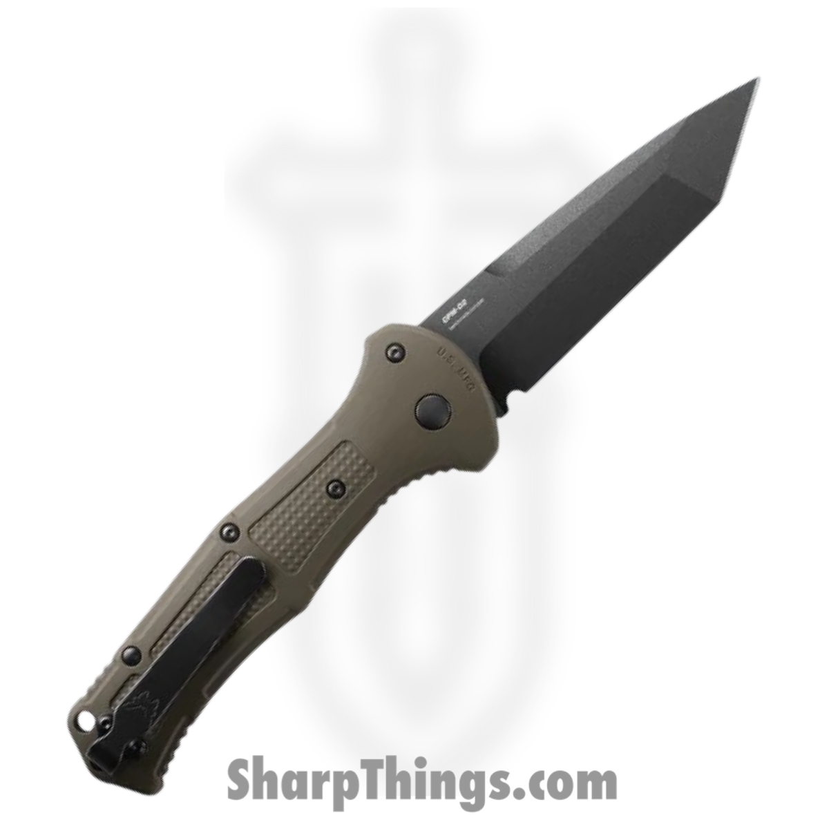 Benchmade - 9071BK-1 - Claymore - Automatic Knife - D2 Coated Tanto - Grivory - Ranger Green - Image 2