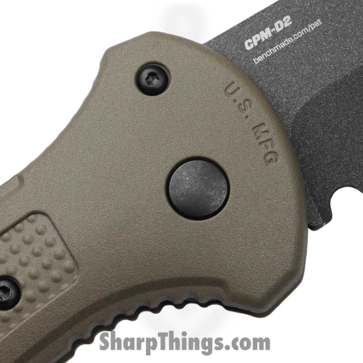 Benchmade - 9071BK-1 - Claymore - Automatic Knife - D2 Coated Tanto - Grivory - Ranger Green - Image 3