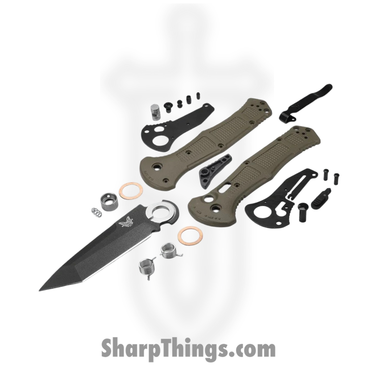 Benchmade - 9071BK-1 - Claymore - Automatic Knife - D2 Coated Tanto - Grivory - Ranger Green - Image 5