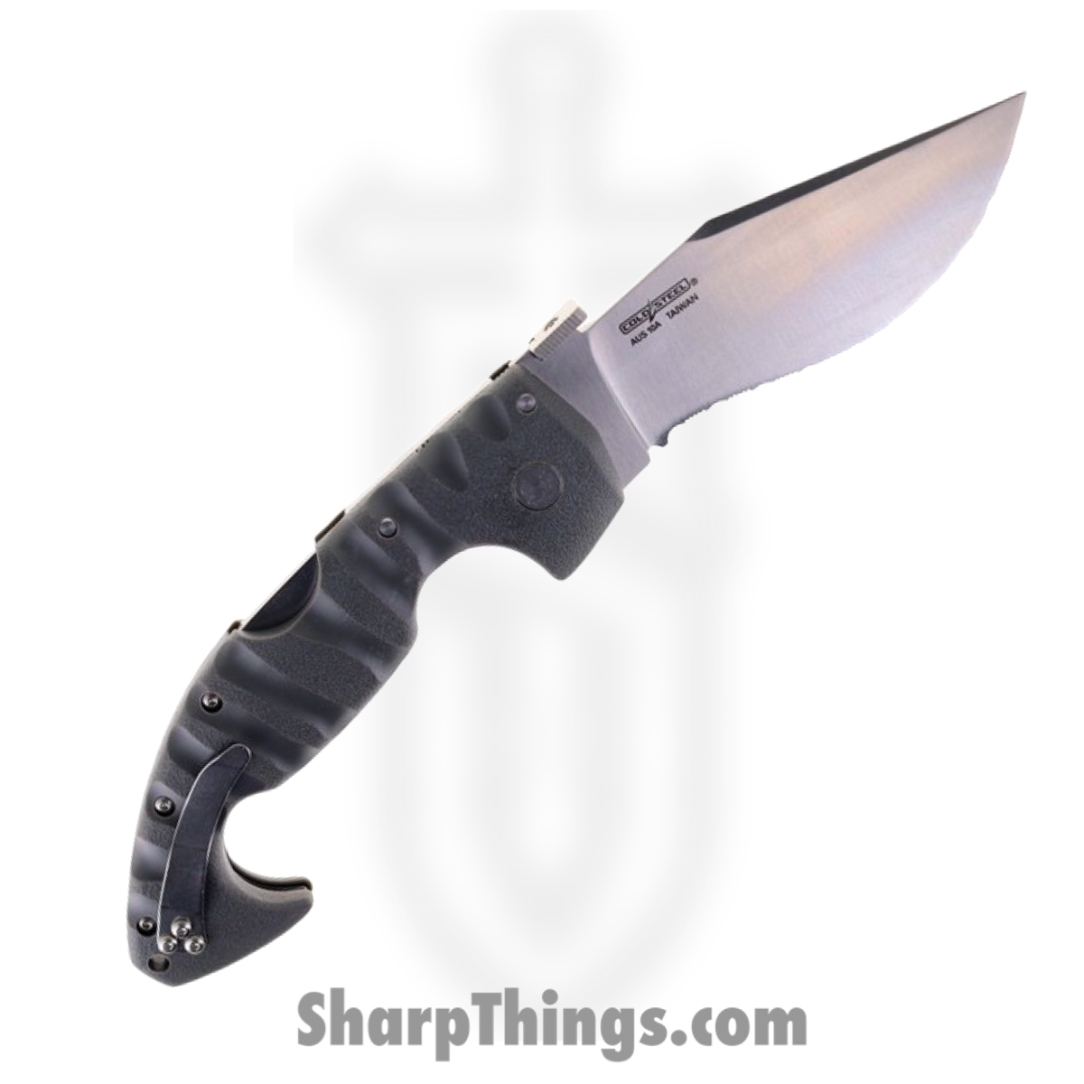 Cold Steel - CS21SS - Spartan - Folding Knife - AUS-10A Stonewash Kukri Serrated - Griv-Ex - Gray - Image 2