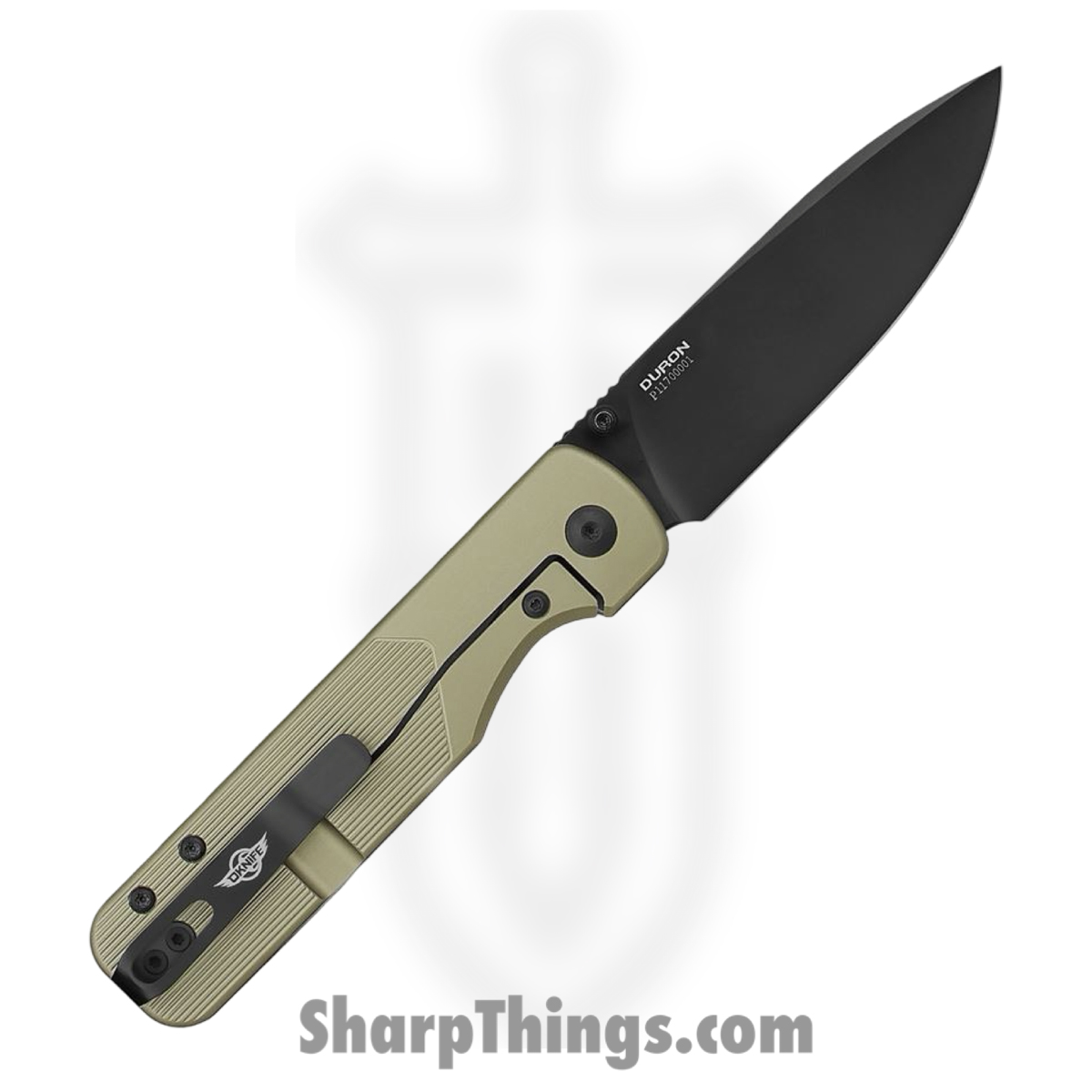 Oknife - OKNDURONOG - Duron - Folding Knife - Nitro-V Coated Drop Point - Aluminum - Green - Image 2