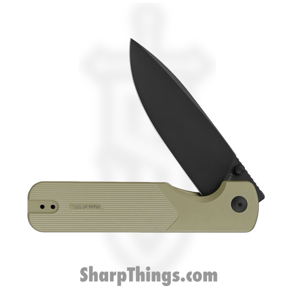 Oknife - OKNDURONOG - Duron - Folding Knife - Nitro-V Coated Drop Point - Aluminum - Green - Image 3