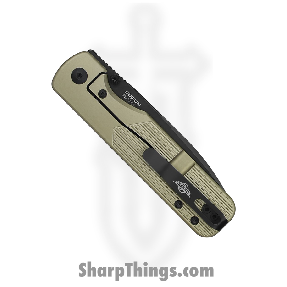 Oknife - OKNDURONOG - Duron - Folding Knife - Nitro-V Coated Drop Point - Aluminum - Green - Image 4