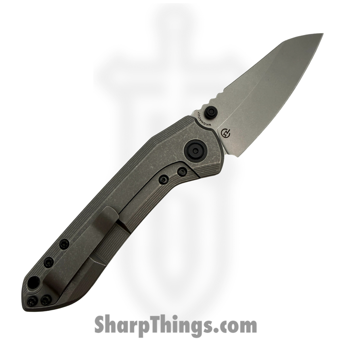 Millit Knives - OVBlkCMBlkSW - Overland - Folding Knife - CPM MagnaCut Stonewash Sheepsfoot - Canvas Micarta - Black - Image 2