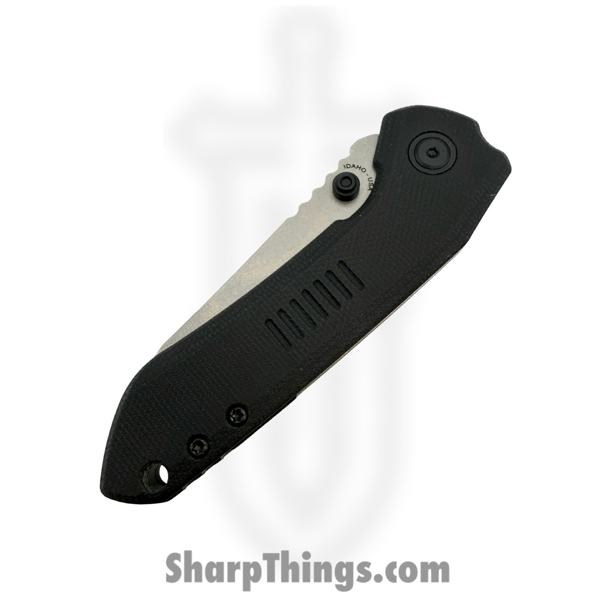 Millit Knives - OVBlkCMBlkSW - Overland - Folding Knife - CPM MagnaCut Stonewash Sheepsfoot - Canvas Micarta - Black - Image 3