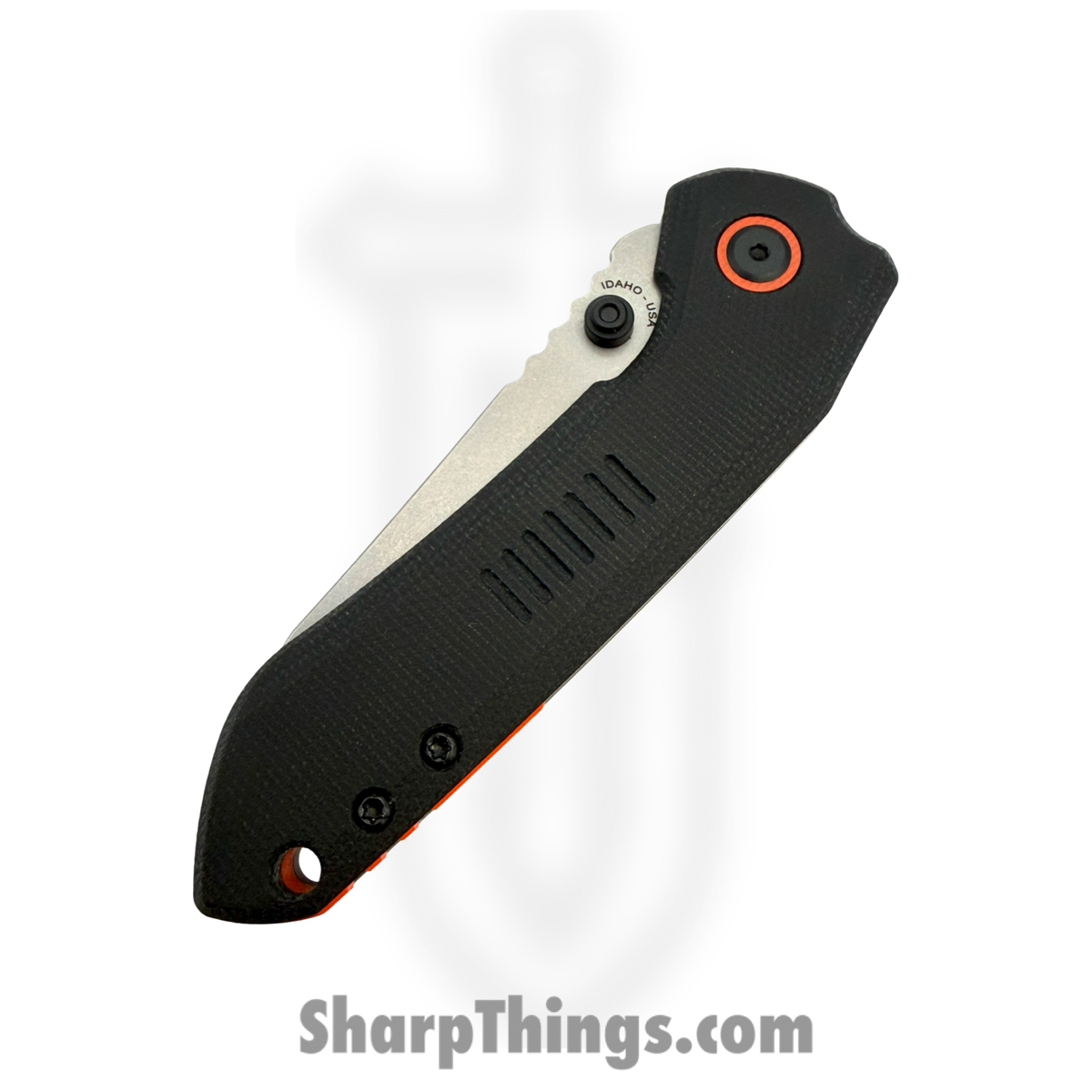 Millit Knives - OVBlkCMORGSW - Overland - Folding Knife - CPM MagnaCut Stonewash Sheepsfoot - Canvas Micarta - Black - Image 3