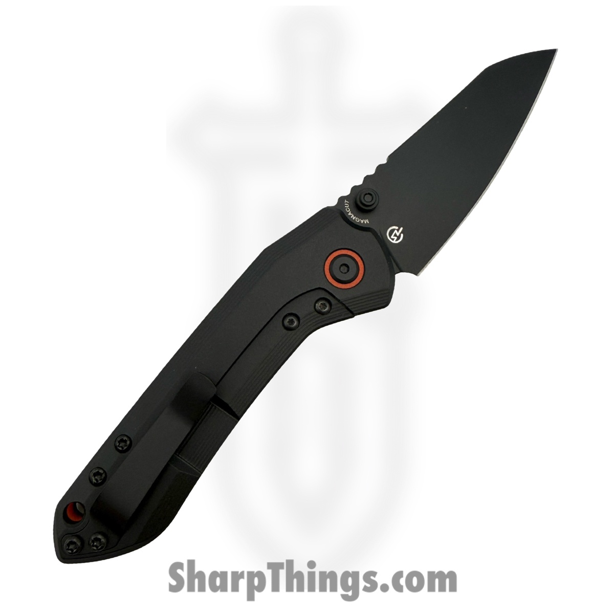 Millit Knives - OVOdCMOrgBlk - Overland - Folding Knife - CPM MagnaCut Coated Sheepsfoot - Canvas Micarta - OD Green - Image 2